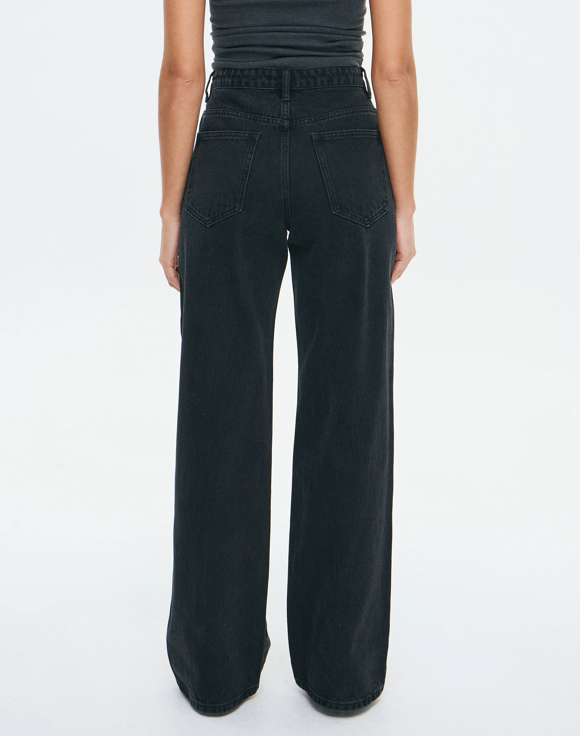 High Rise Straight Leg Jean Vintage Black