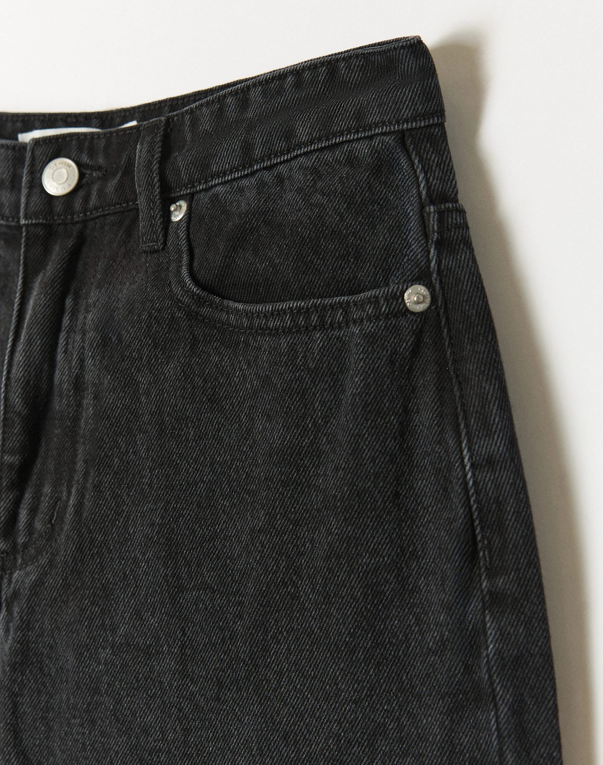 High Rise Straight Leg Jean Vintage Black