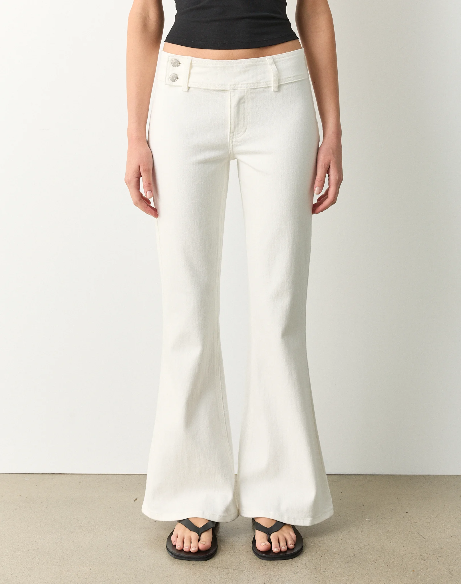 Low Rise Bootleg Jean Milk