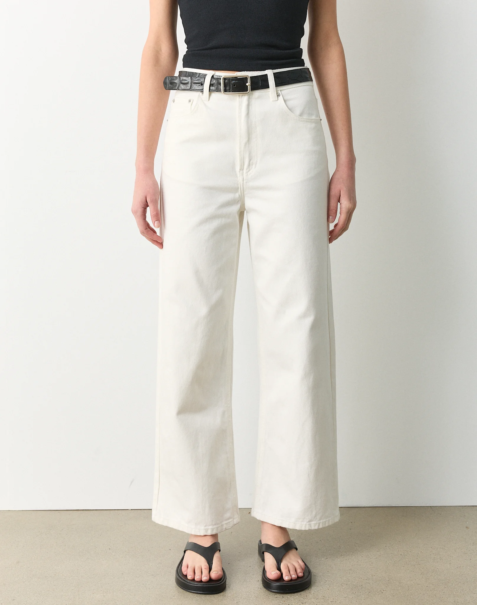 High Rise Straight Leg Cropped Jean Milk 3 High Rise Straight Leg Cropped Jean Milk