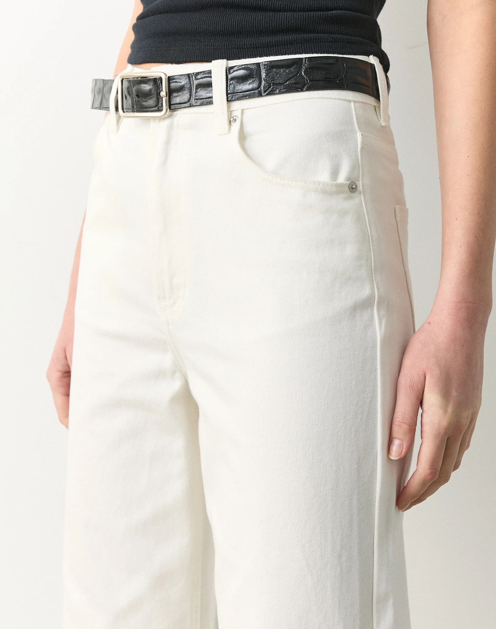High Rise Straight Leg Cropped Jean Milk 5 High Rise Straight Leg Cropped Jean Milk
