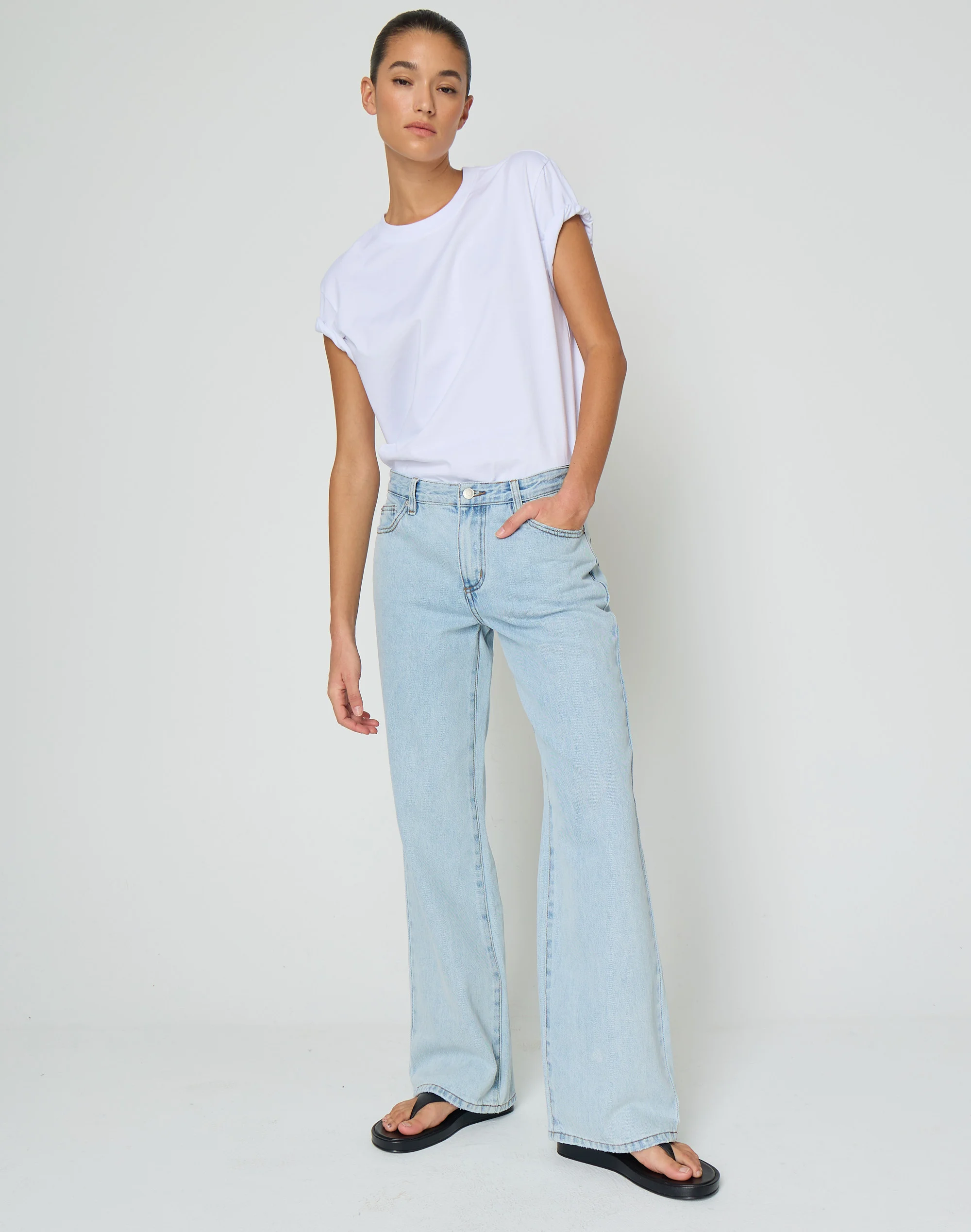 Low Rise Straight Leg Jean California Blue