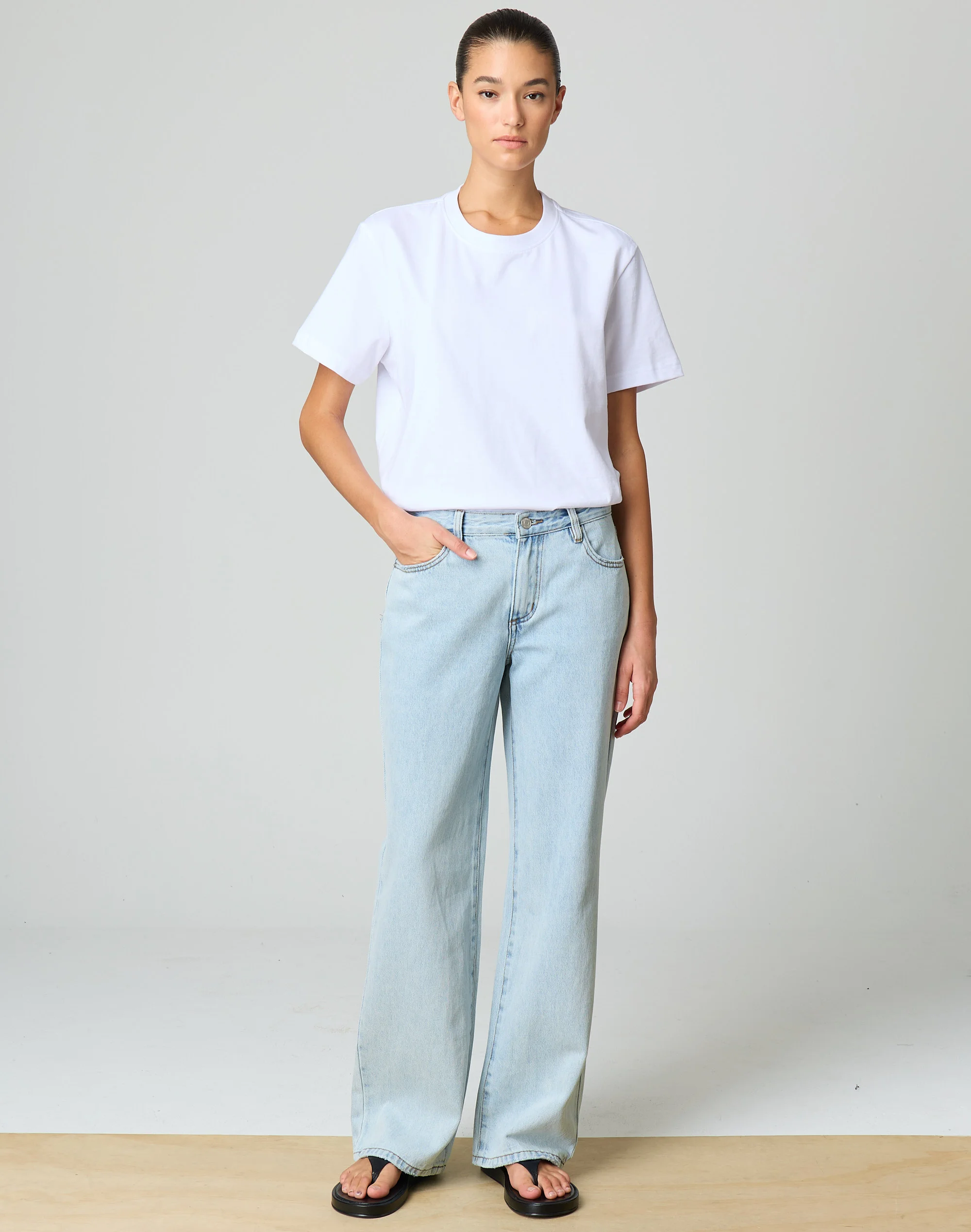 Low Rise Straight Leg Jean California Blue