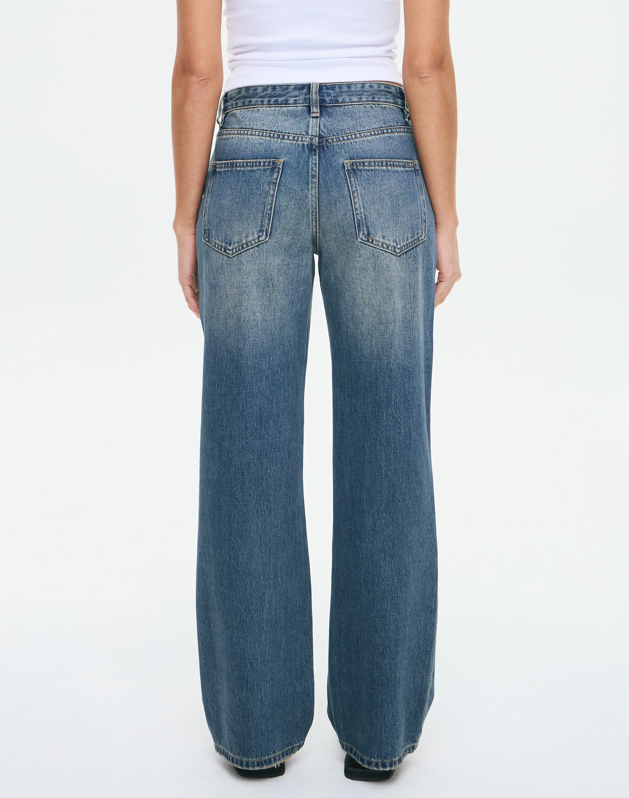 Low Rise Straight Leg Jean Jaded Blue