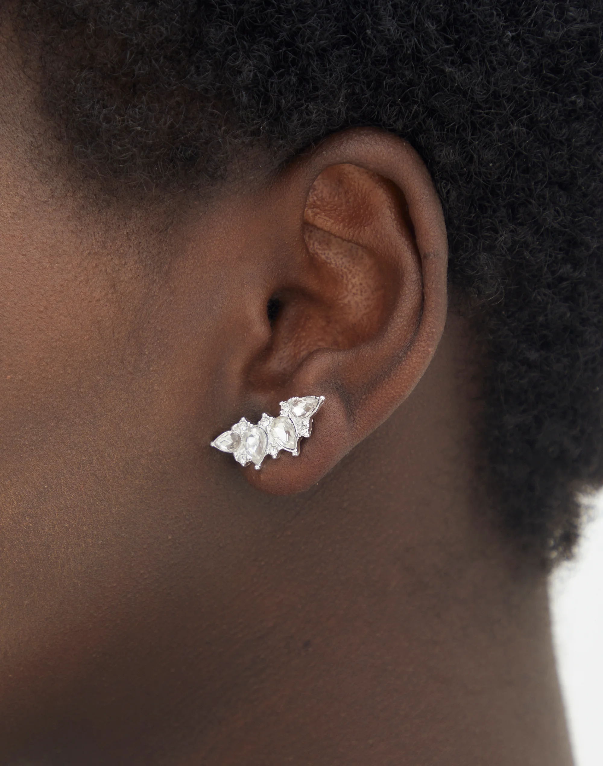 Diamante Cuff Earring Silver