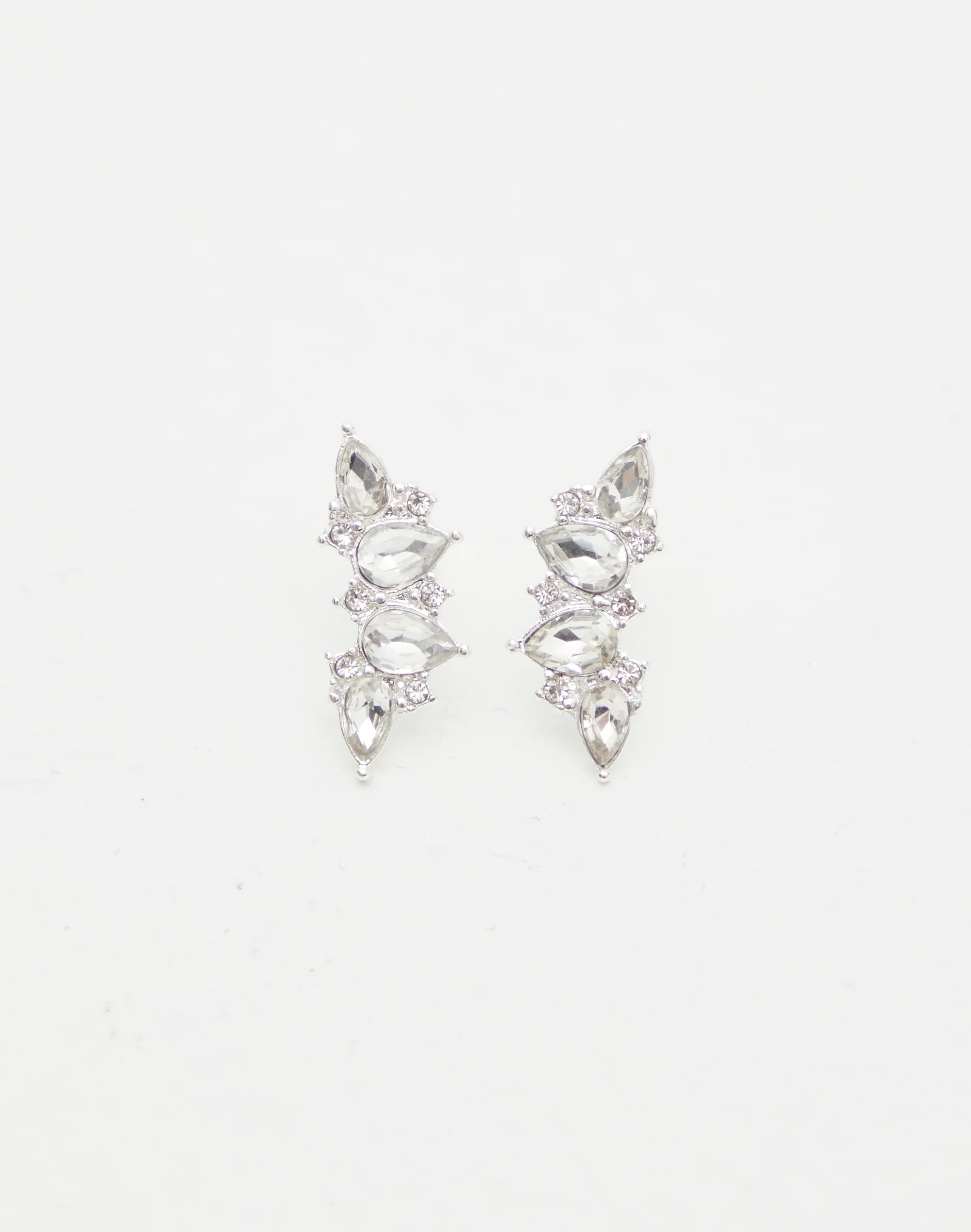 Diamante Cuff Earring Silver 3 Diamante Cuff Earring Silver
