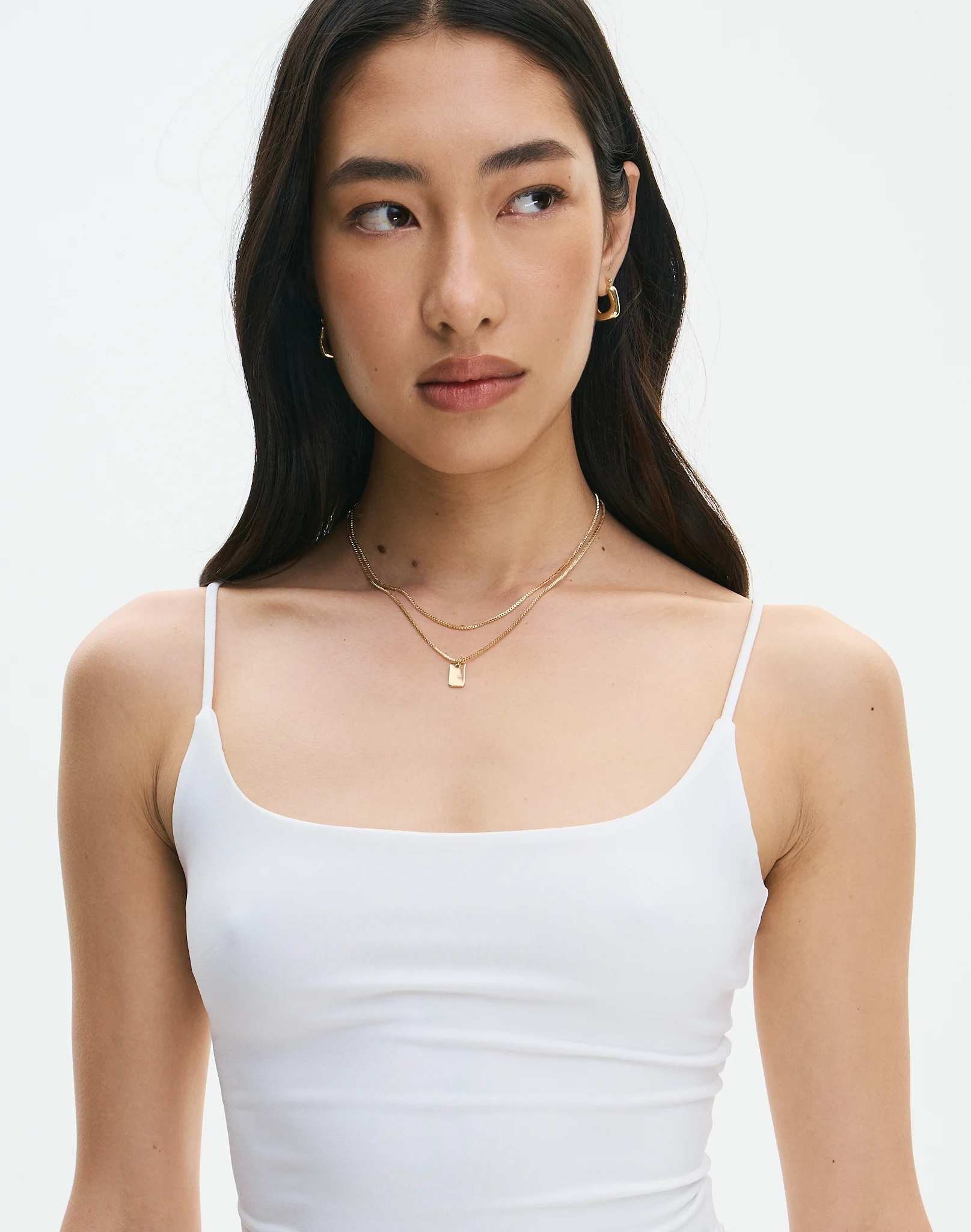 Layered Pendant Necklace Gold