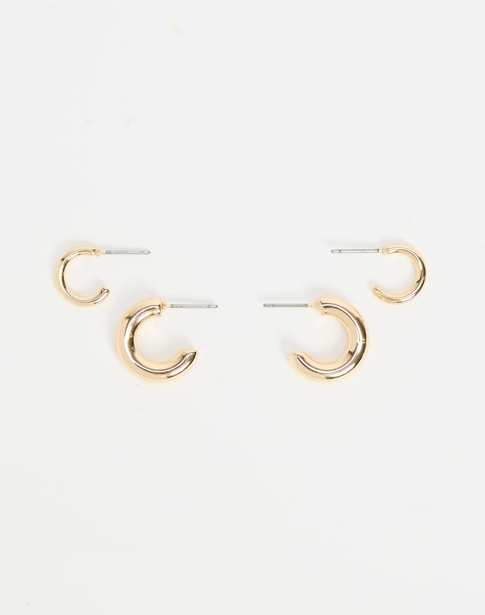 Classic Twin Hoop Earring Pack Hoop Earring Pack in Gold