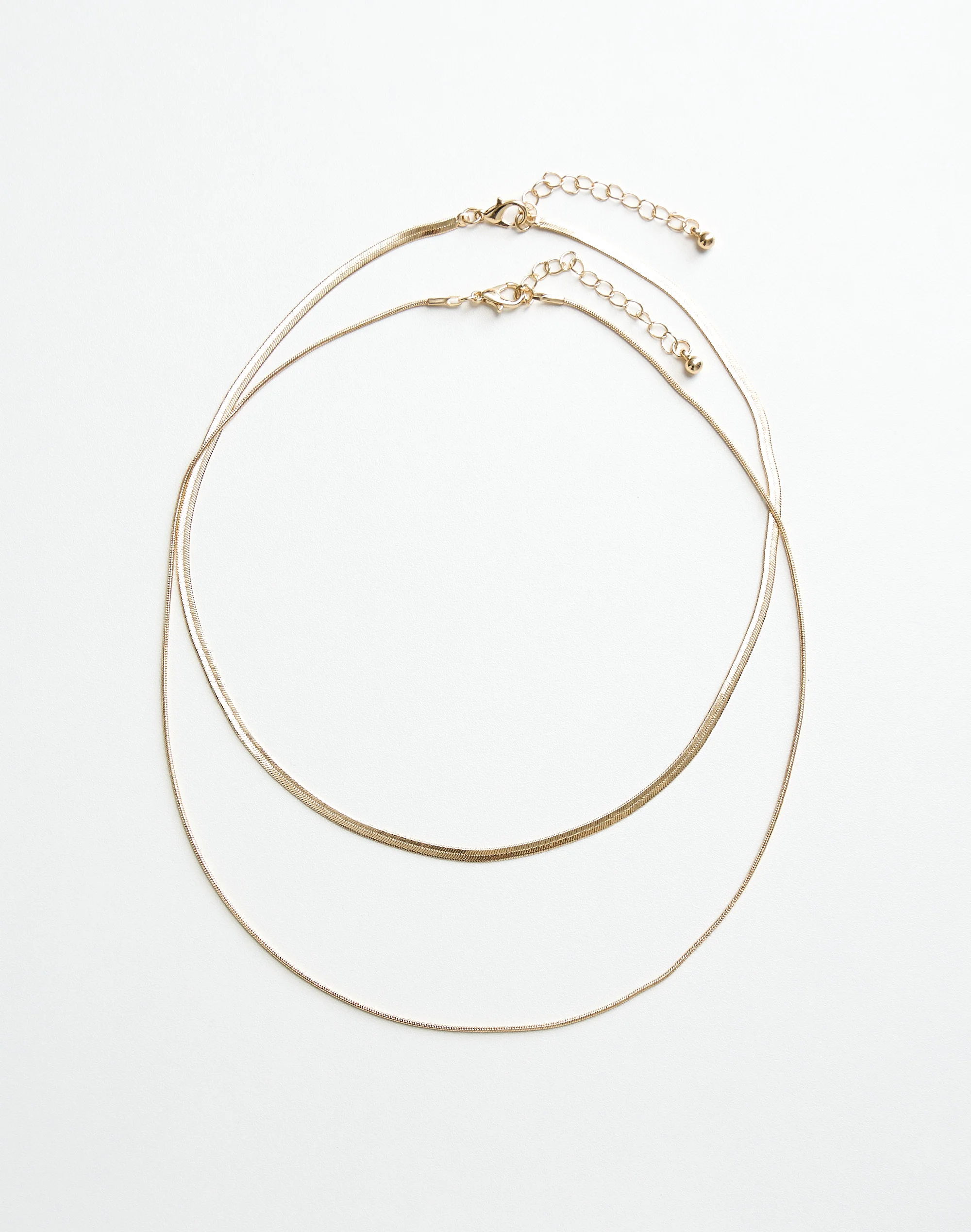 Snake Chain Necklace Twin Pack Necklace Twin Pack in Gold