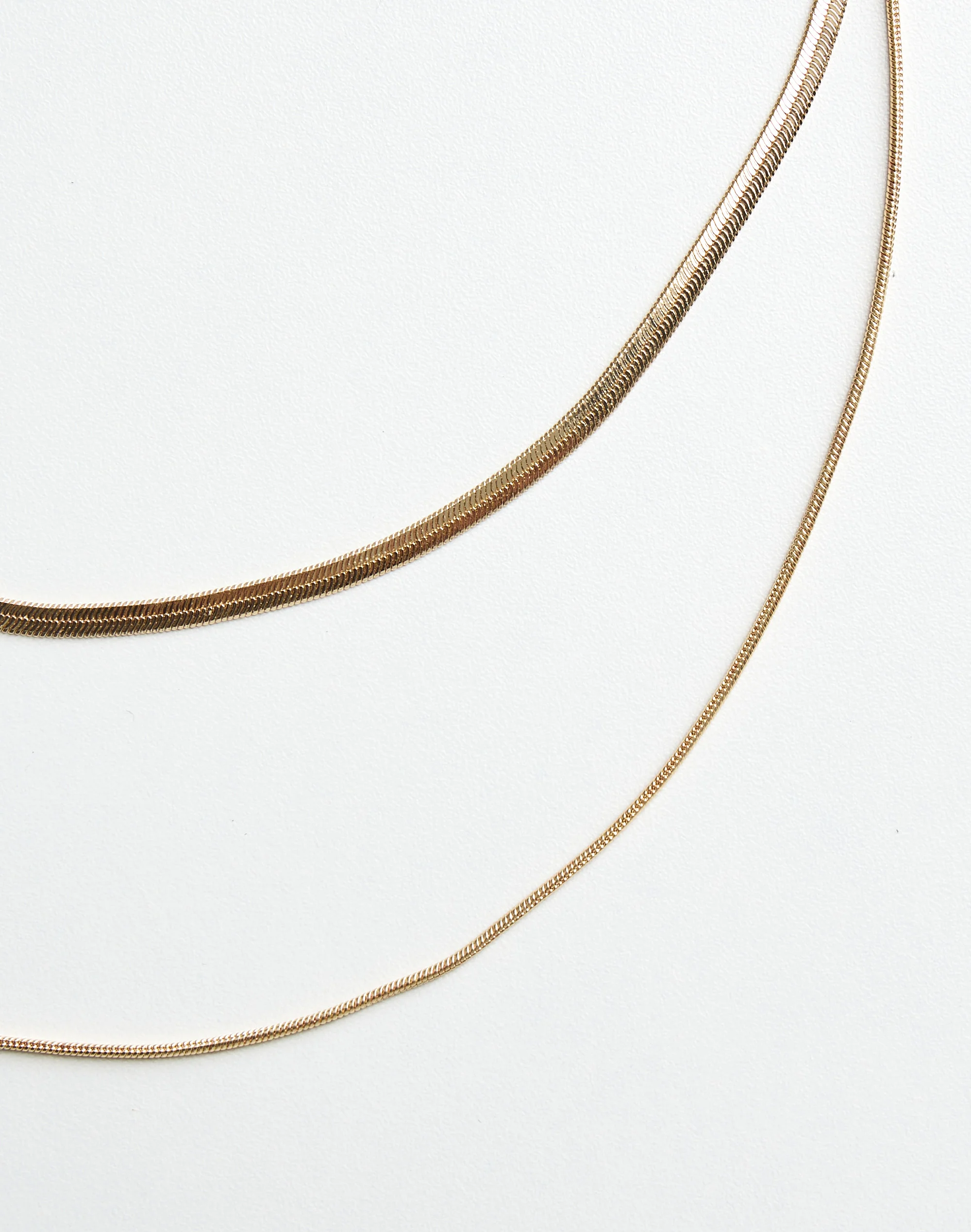 Snake Chain Necklace Twin Pack Necklace Twin Pack in Gold