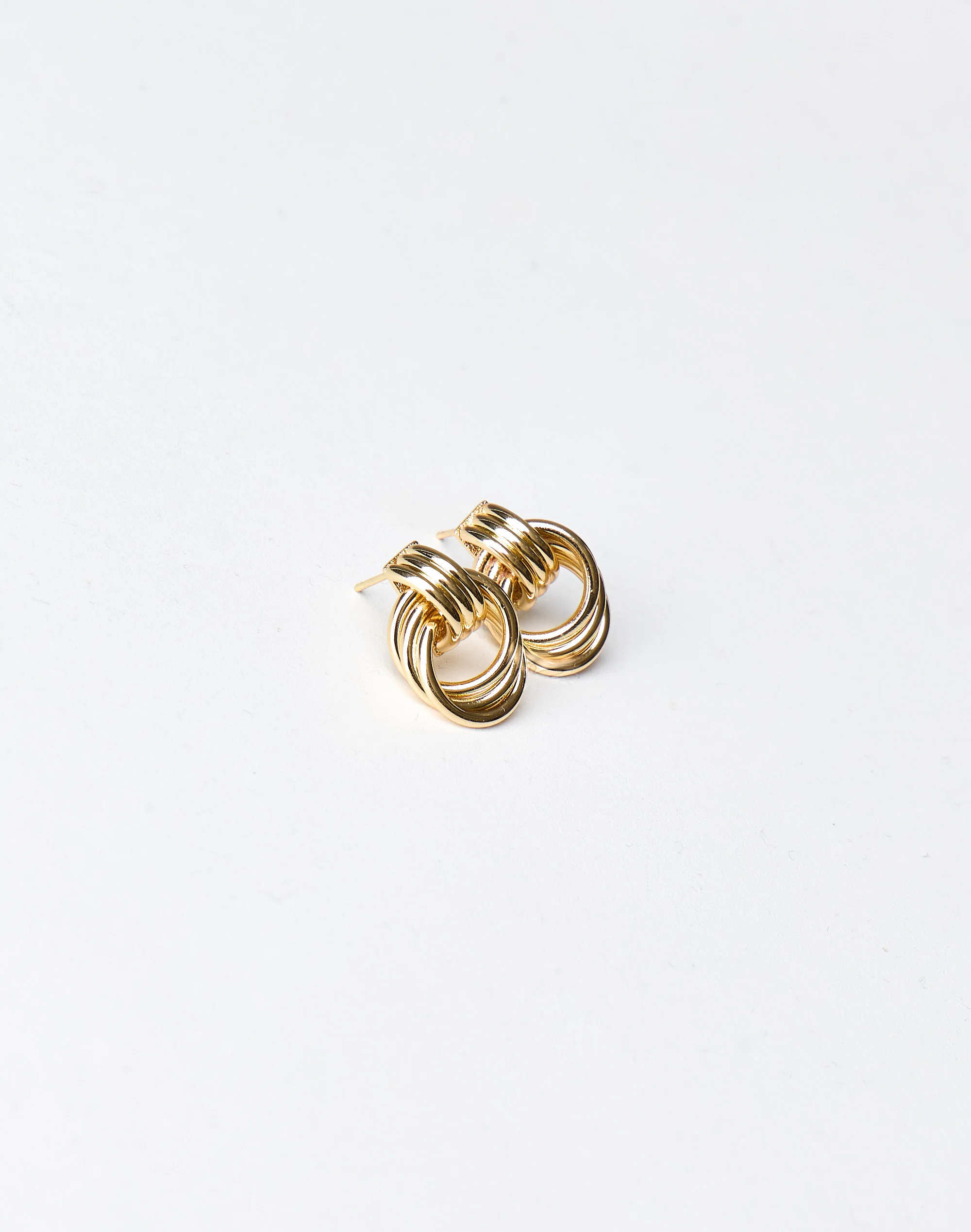 Small Layered Hoop Earrings Gold