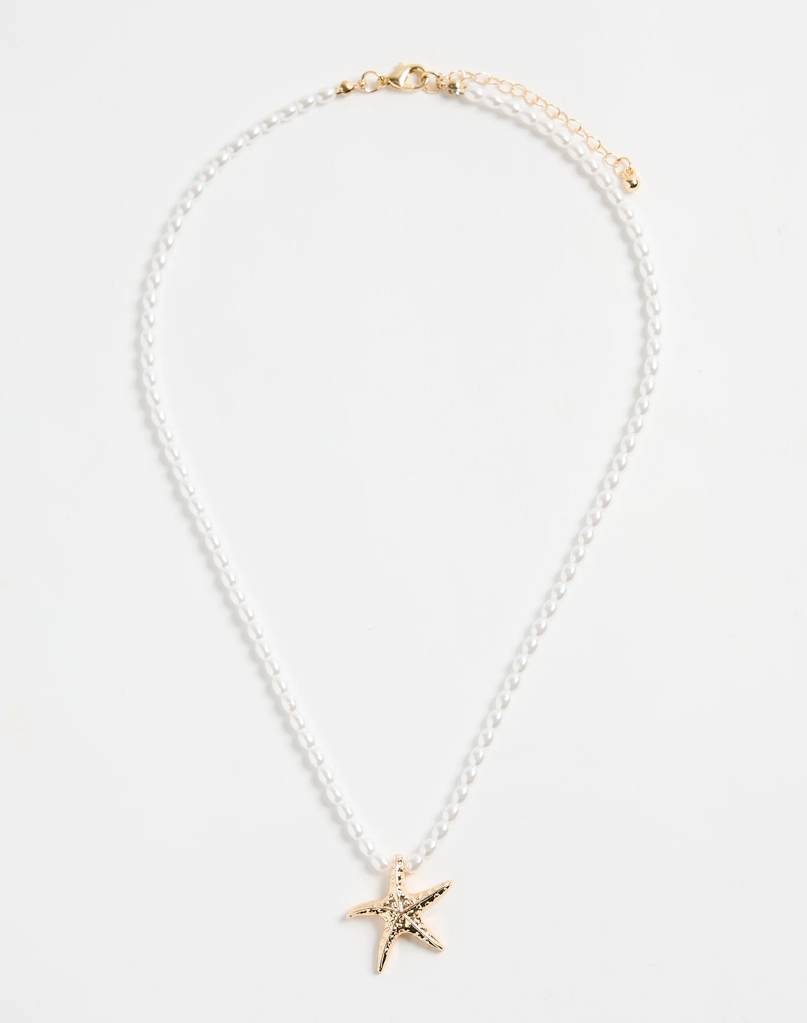 Pearl Starfish Pendant Necklace Pearl X Gold