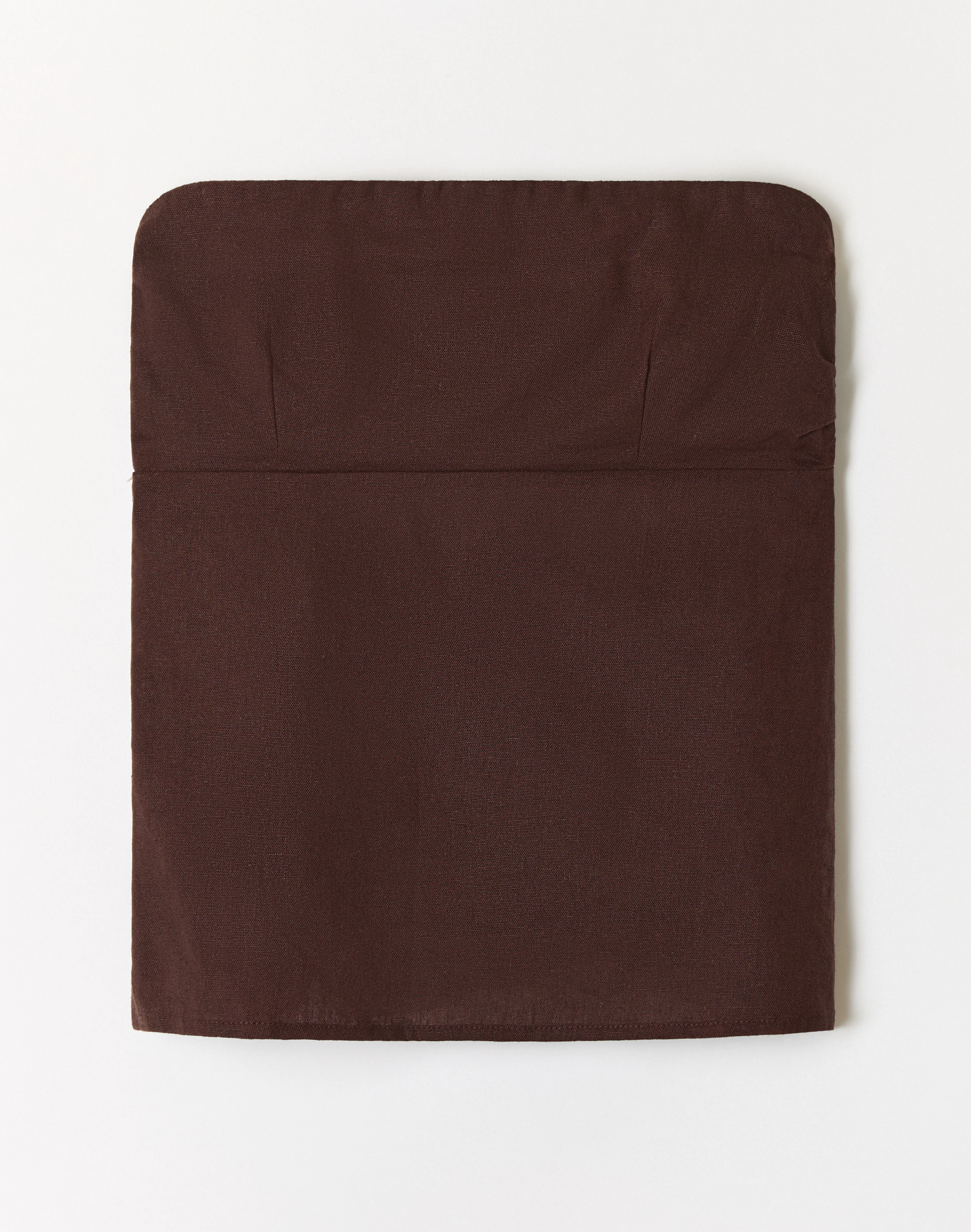 Linen Blend Strapless Tie Back Top Island Fudge