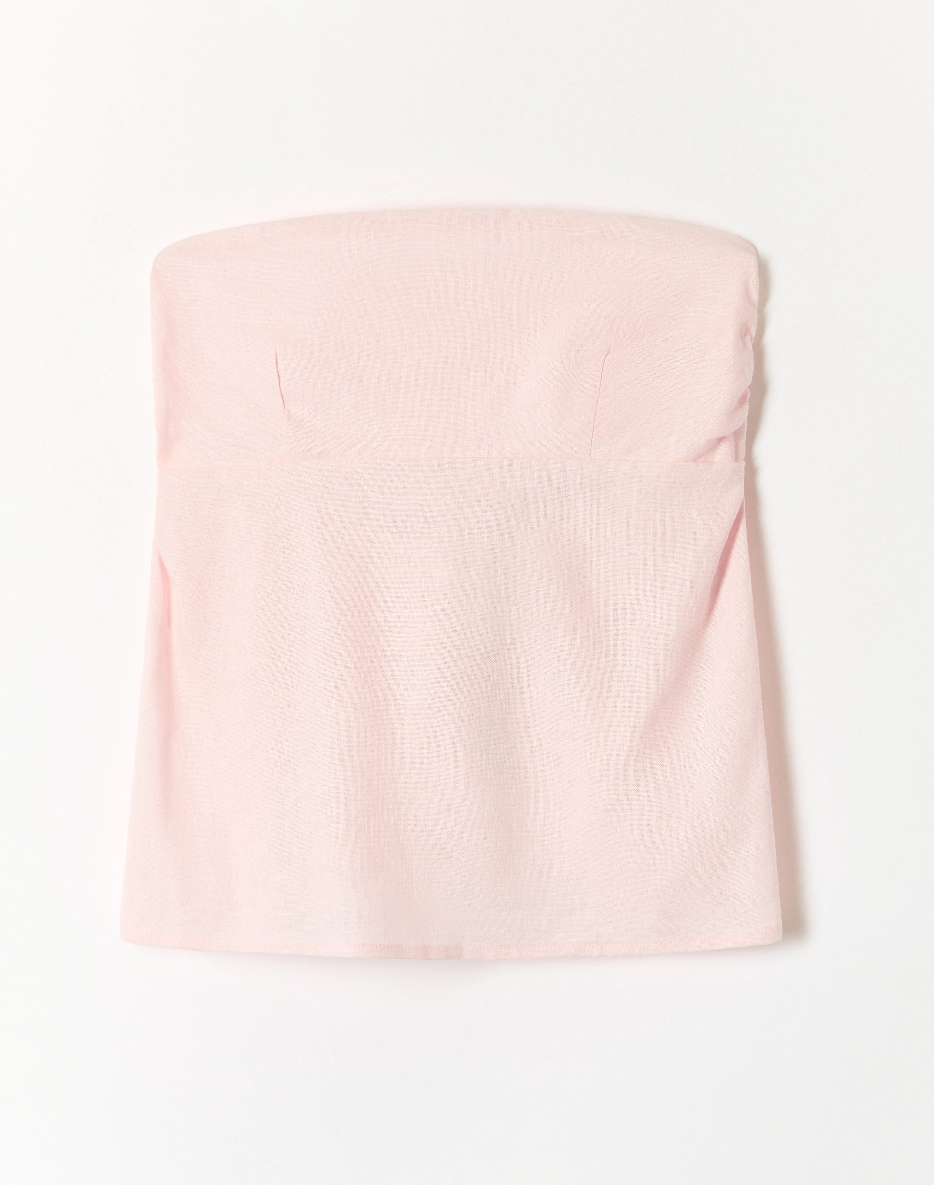 Linen Blend Strapless Tie Back Top Romance Rose 6 Linen Blend Strapless Tie Back Top Romance Rose