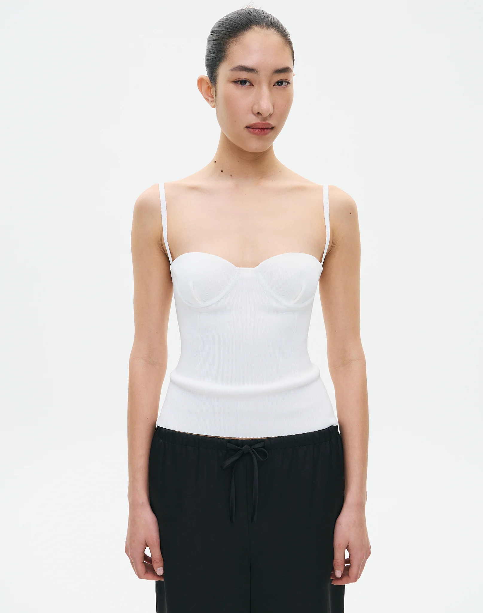 Knit Bustier Top Milk