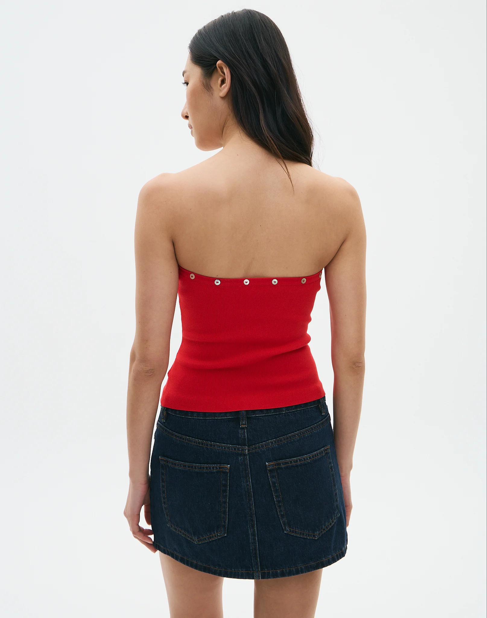 Shell Button Strapless Knit Top Get Reddy 4 Shell Button Strapless Knit Top Get Reddy