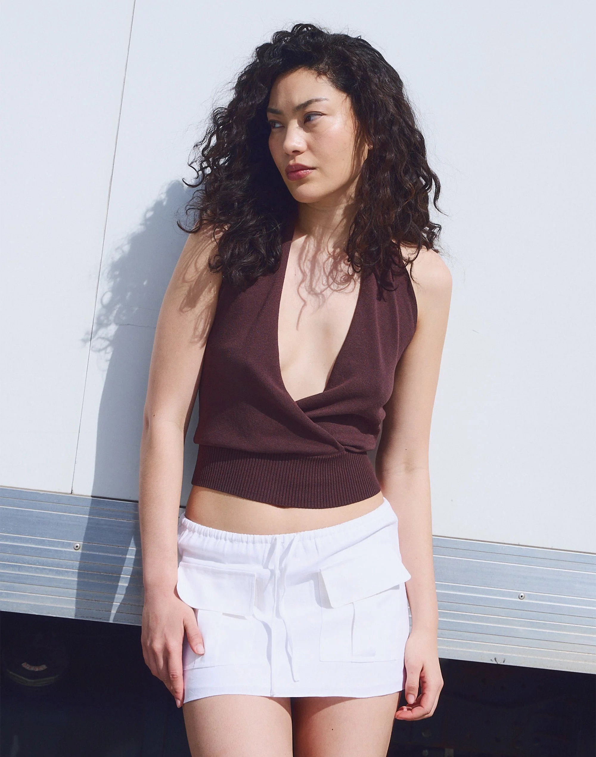 Knit Drape Halter Top Fudge Fantasy