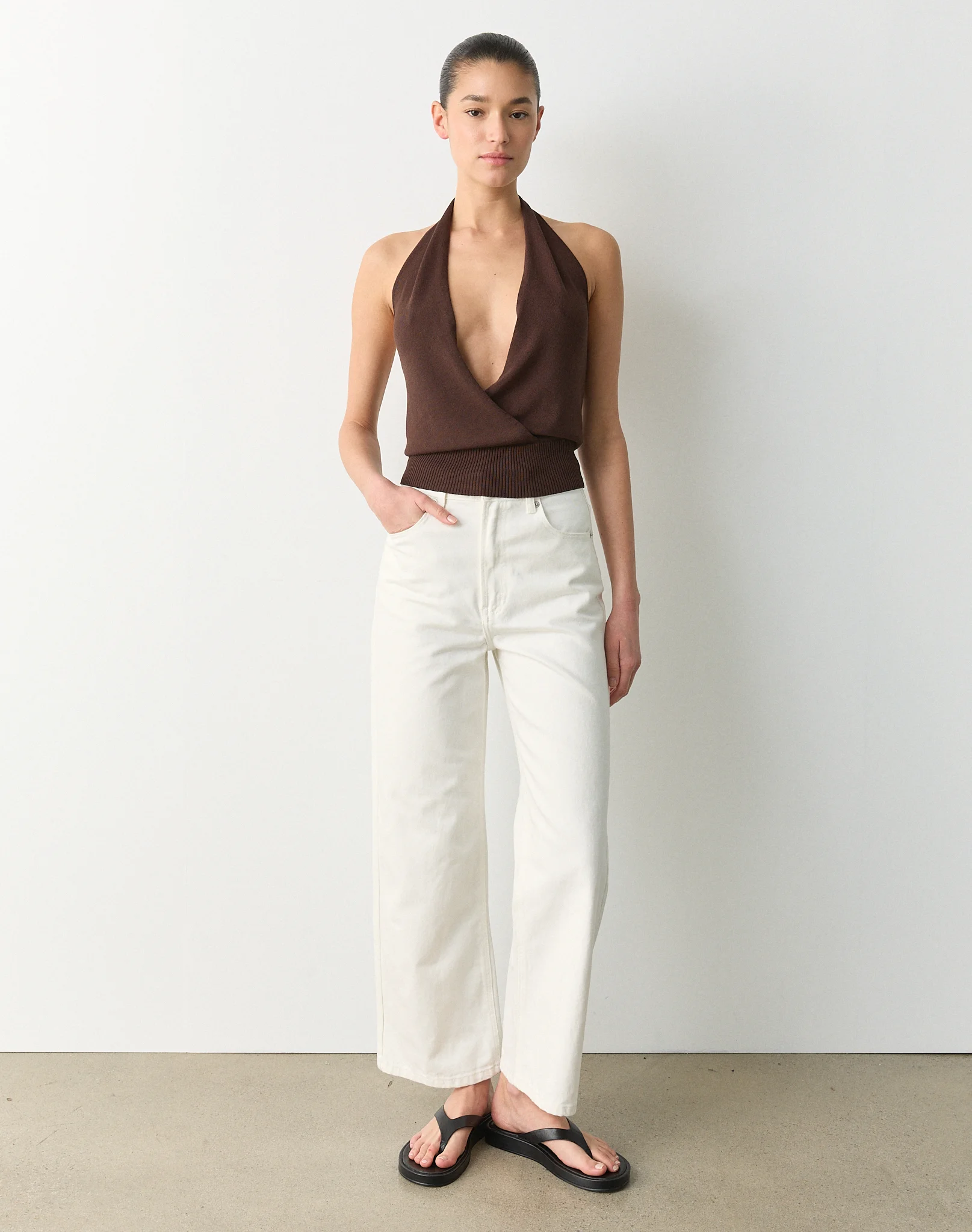 Knit Drape Halter Top Fudge Fantasy