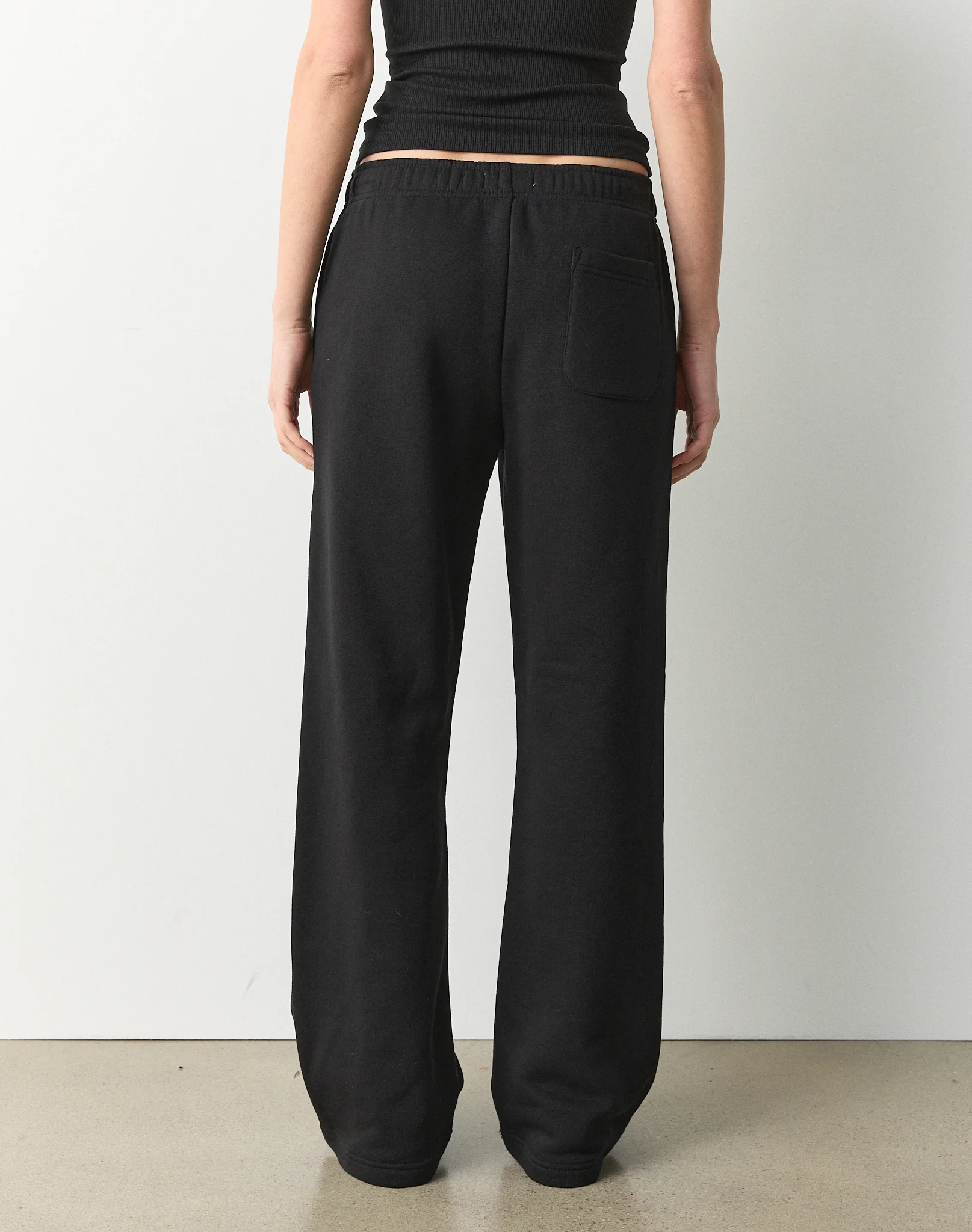 Elastic Waist Relaxed Sweatpant Black