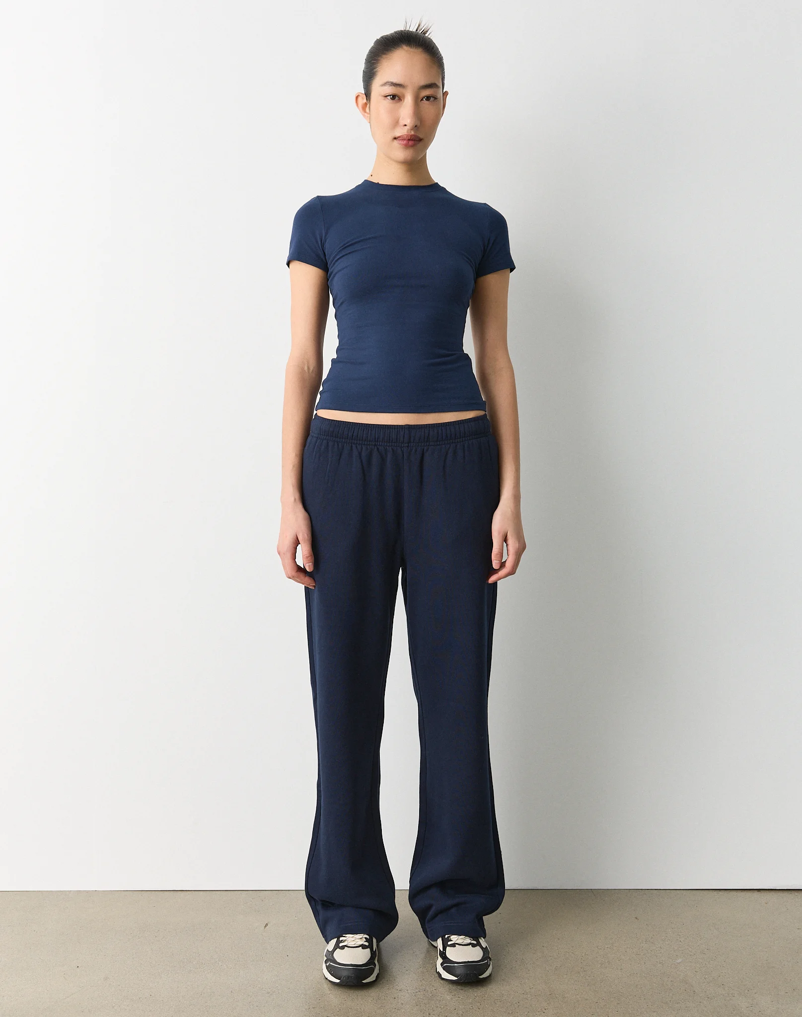 Elastic Waist Relaxed Sweatpant Navy Blazer