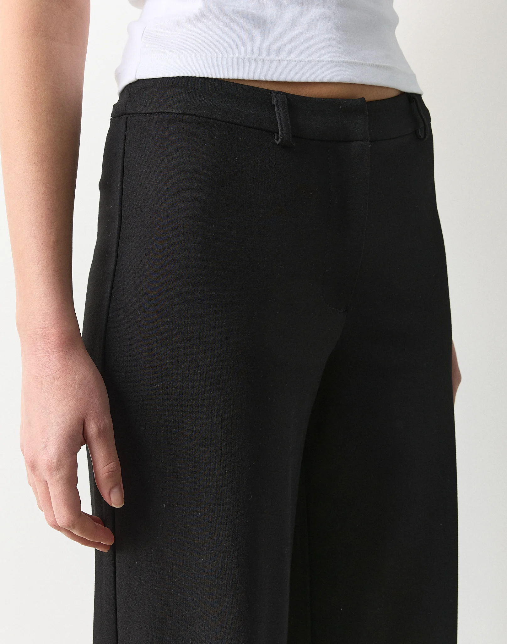 Mid Rise Tailored Ponte Pant Black 5 Mid Rise Tailored Ponte Pant Black
