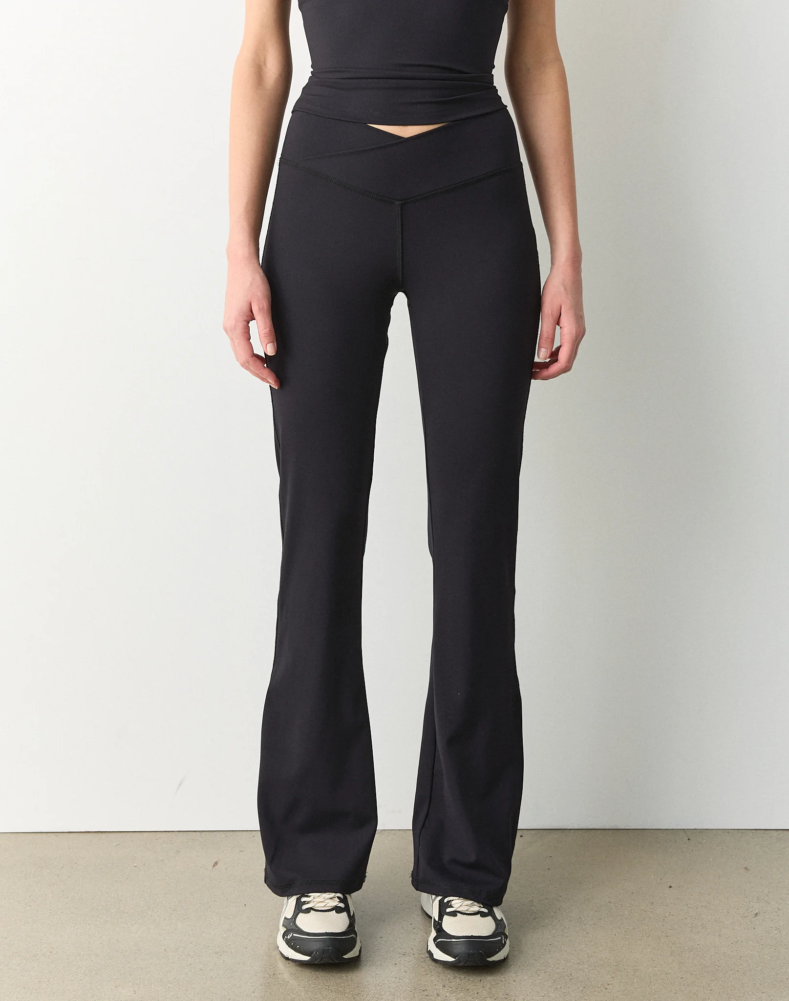 Active V Front Flare Legging Black 3 Active V Front Flare Legging Black