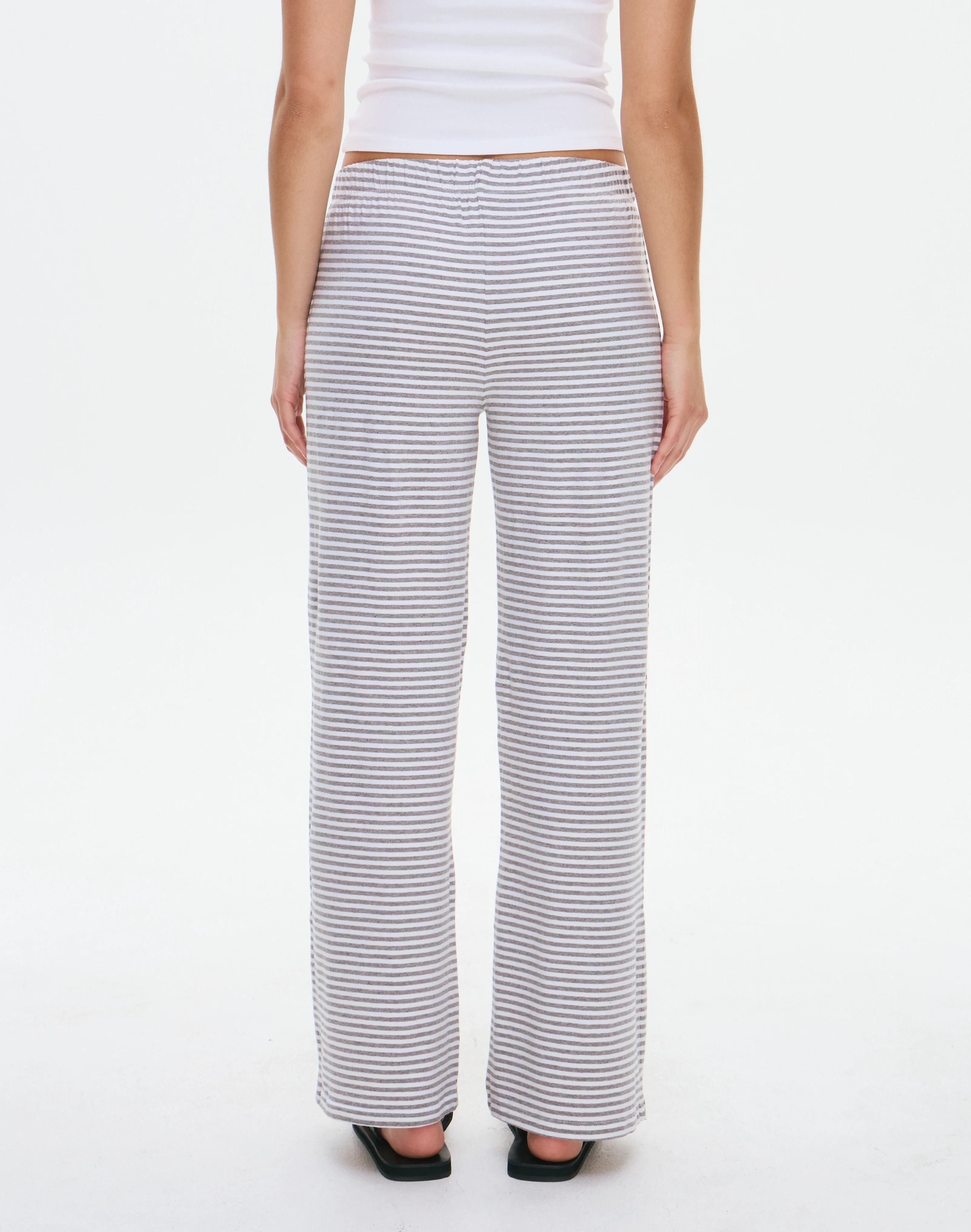 Stripe Relaxed Lounge Pant Pgm White Bella Stripe