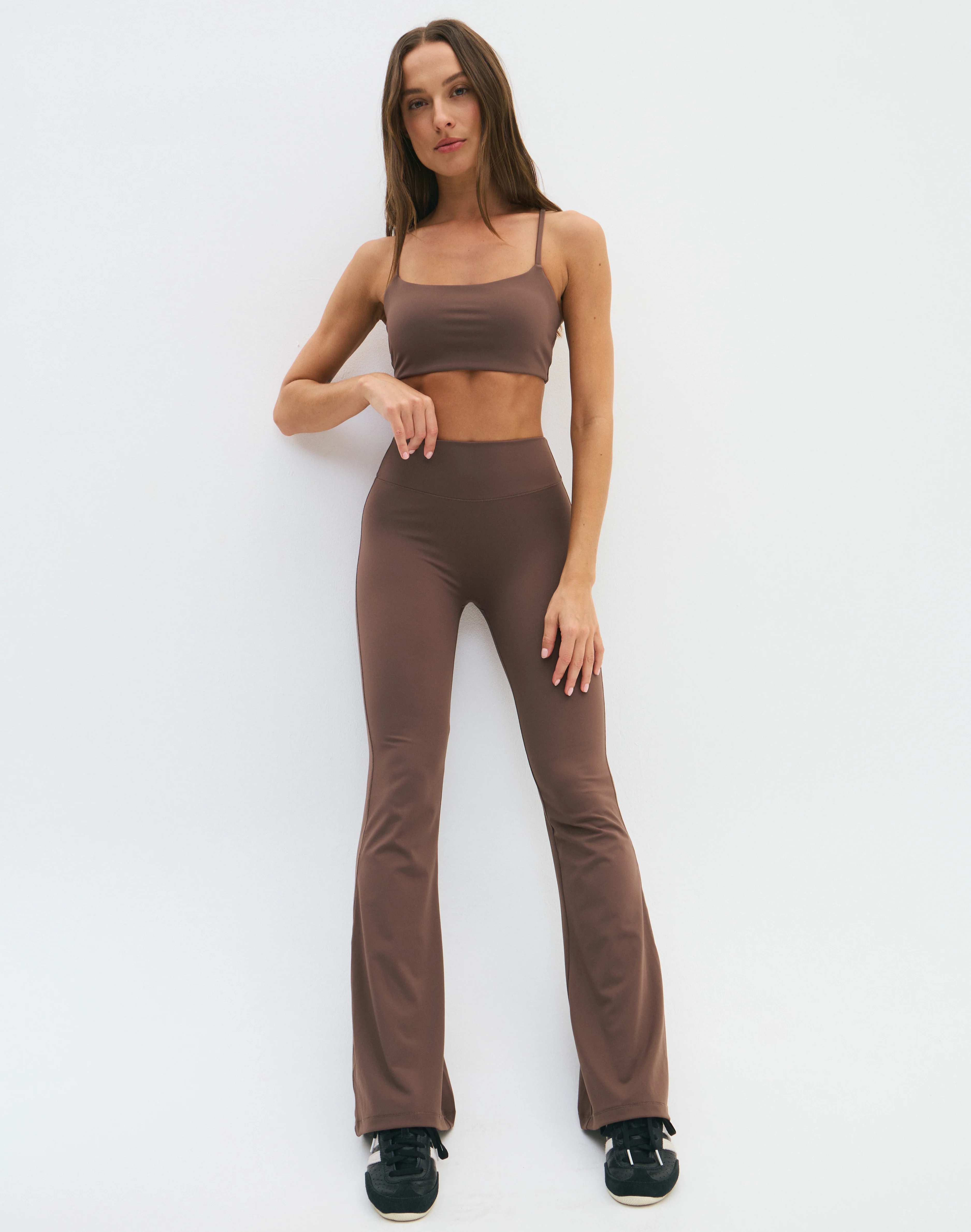 Active Contour Flare Leggings Irish Coffee