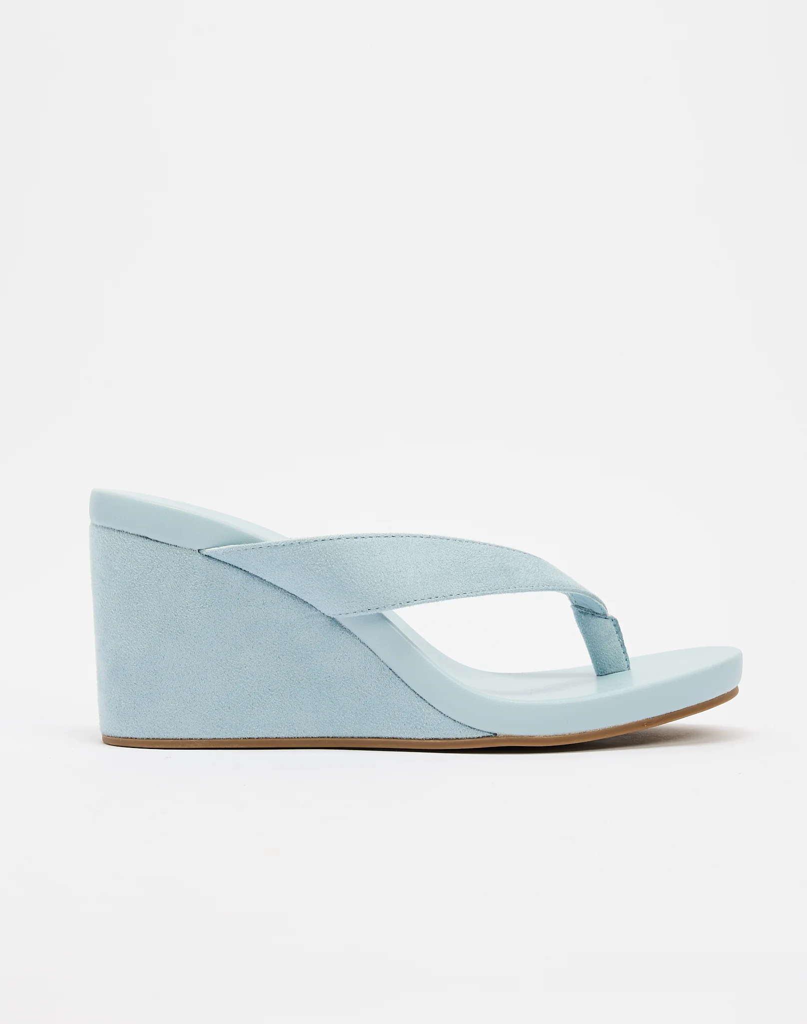 Faux Suede Wedge Thong Heel Blue Theory