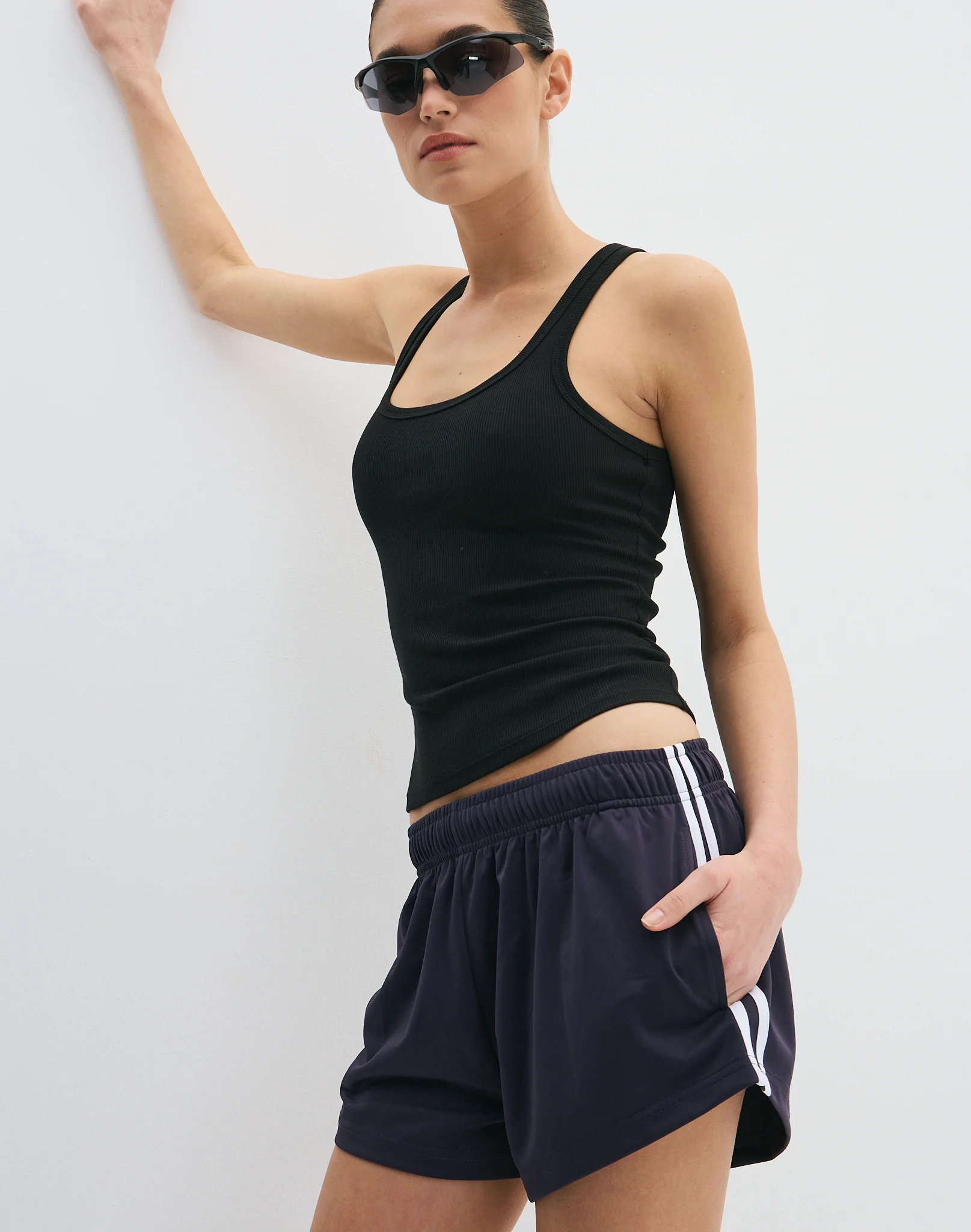 Mini Stripe Short Navy Night X White