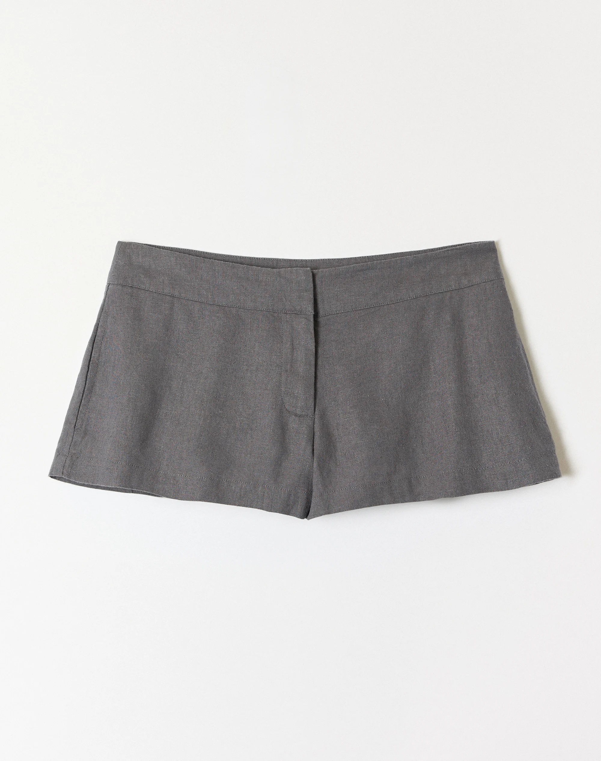 Linen Blend Tailored Micro Short Smoke Show