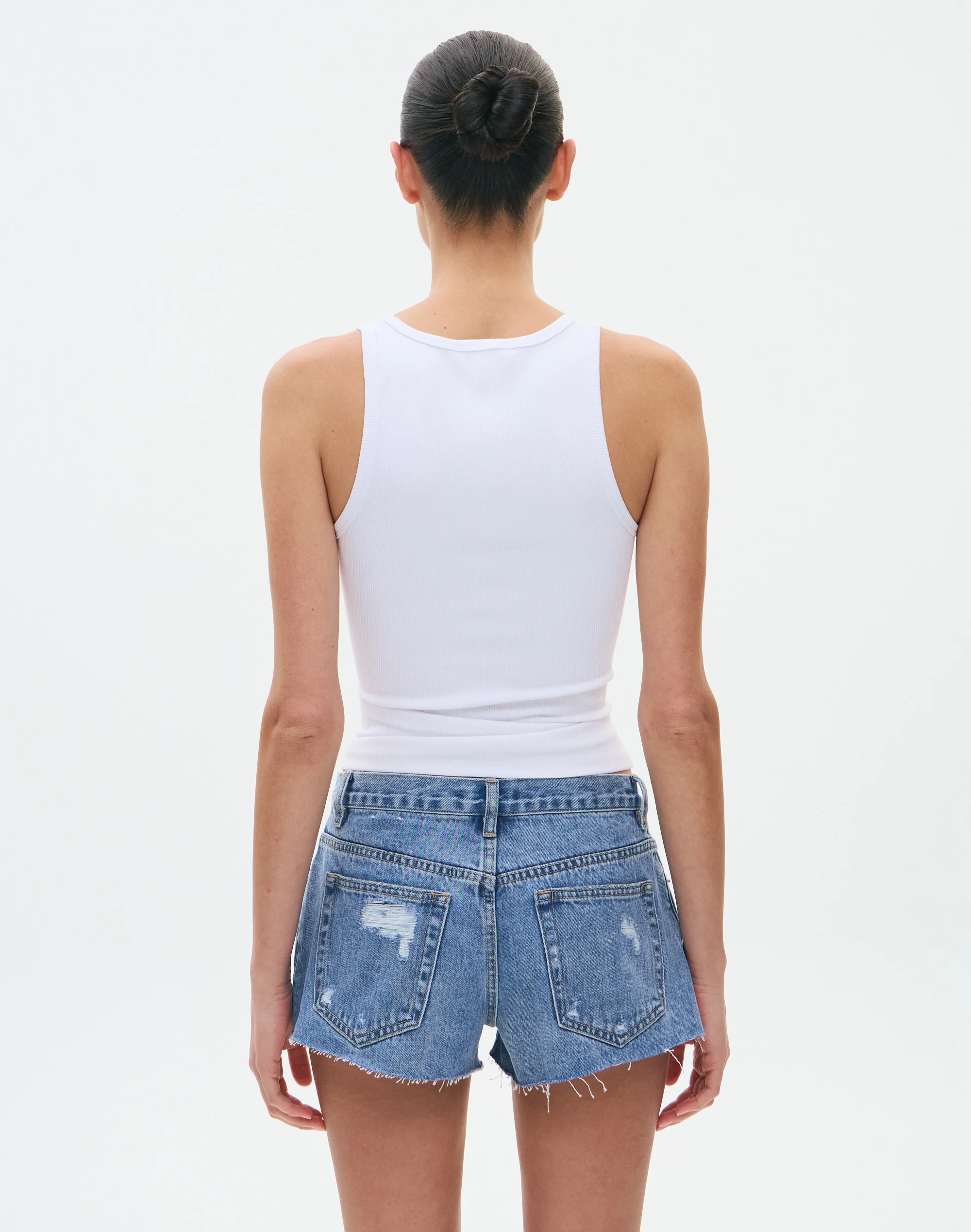 Mid Rise Cut Off Mini Short Riley Vintage Wash
