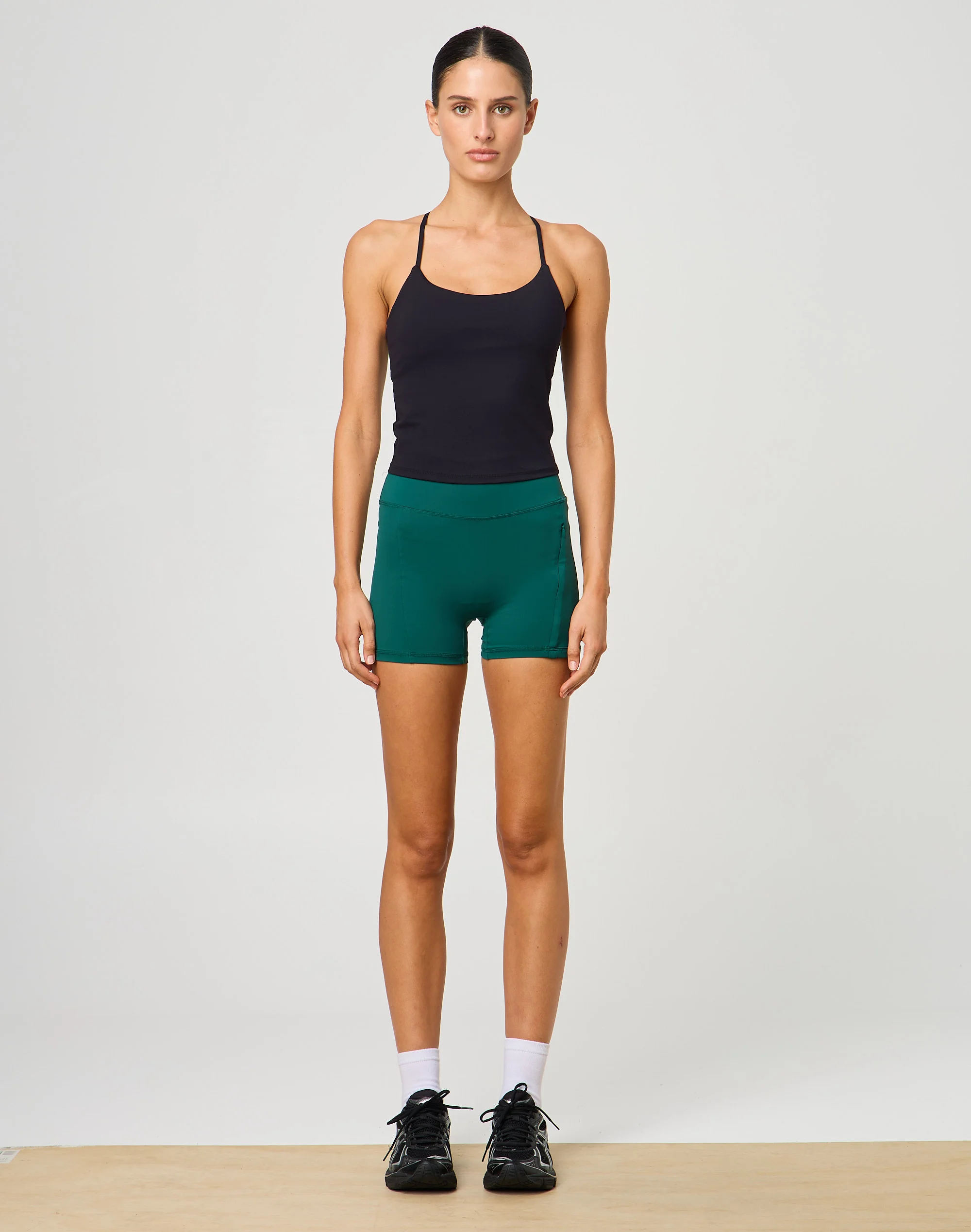 Pocket Zip Active Short Run Forest Run