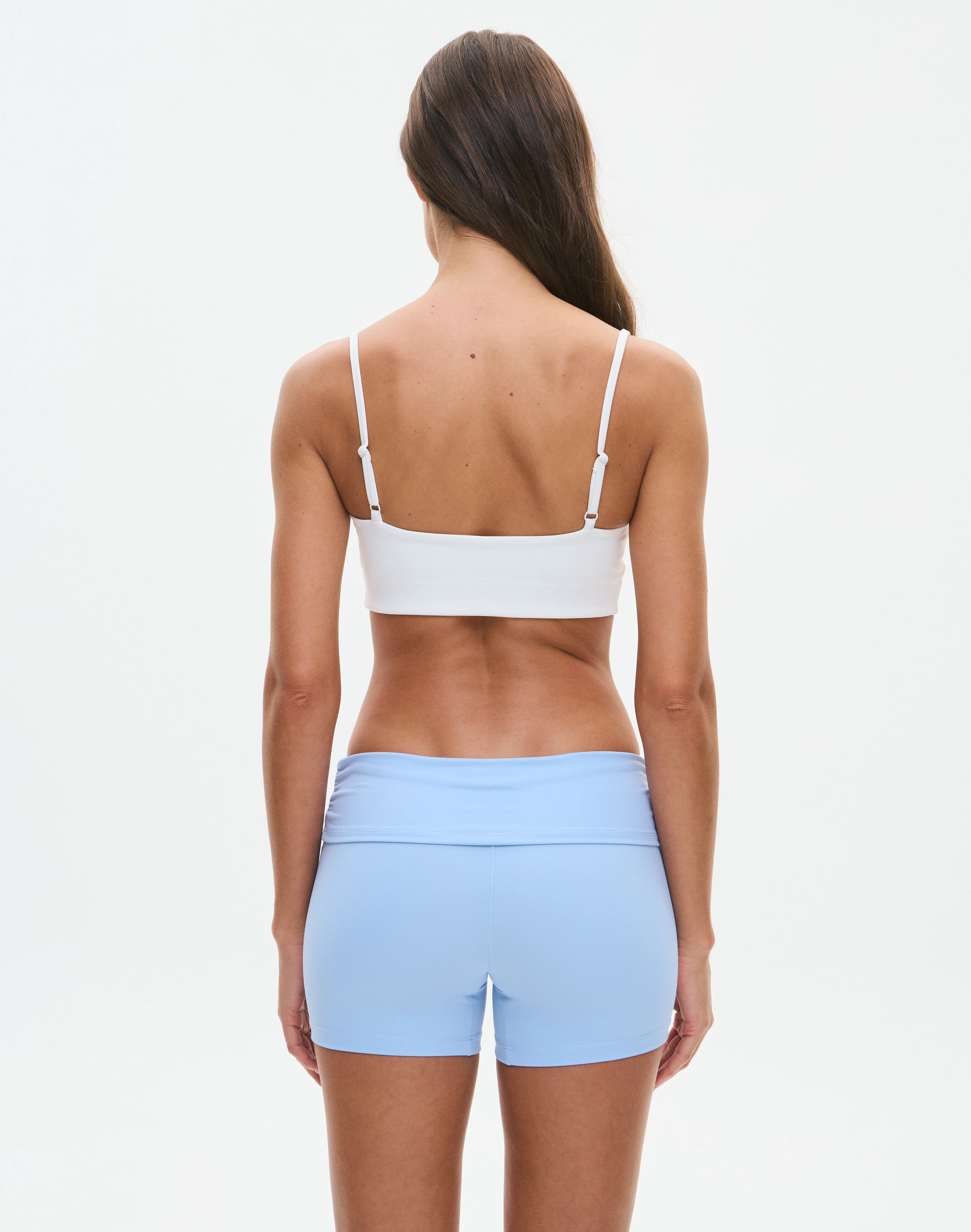 Active Fold Over Bike Short Blueberry Milk