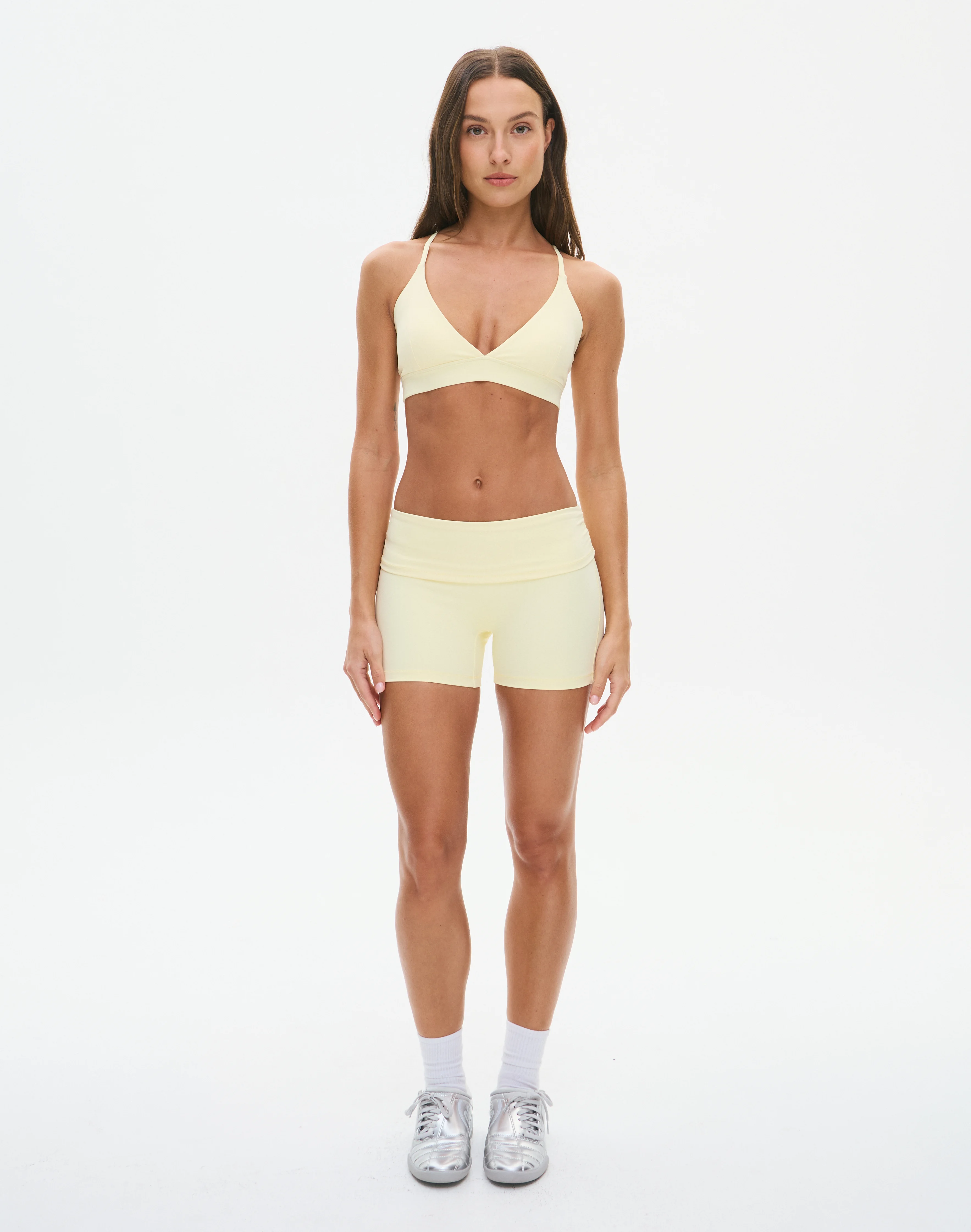 Active Fold Over Bike Short Margerine