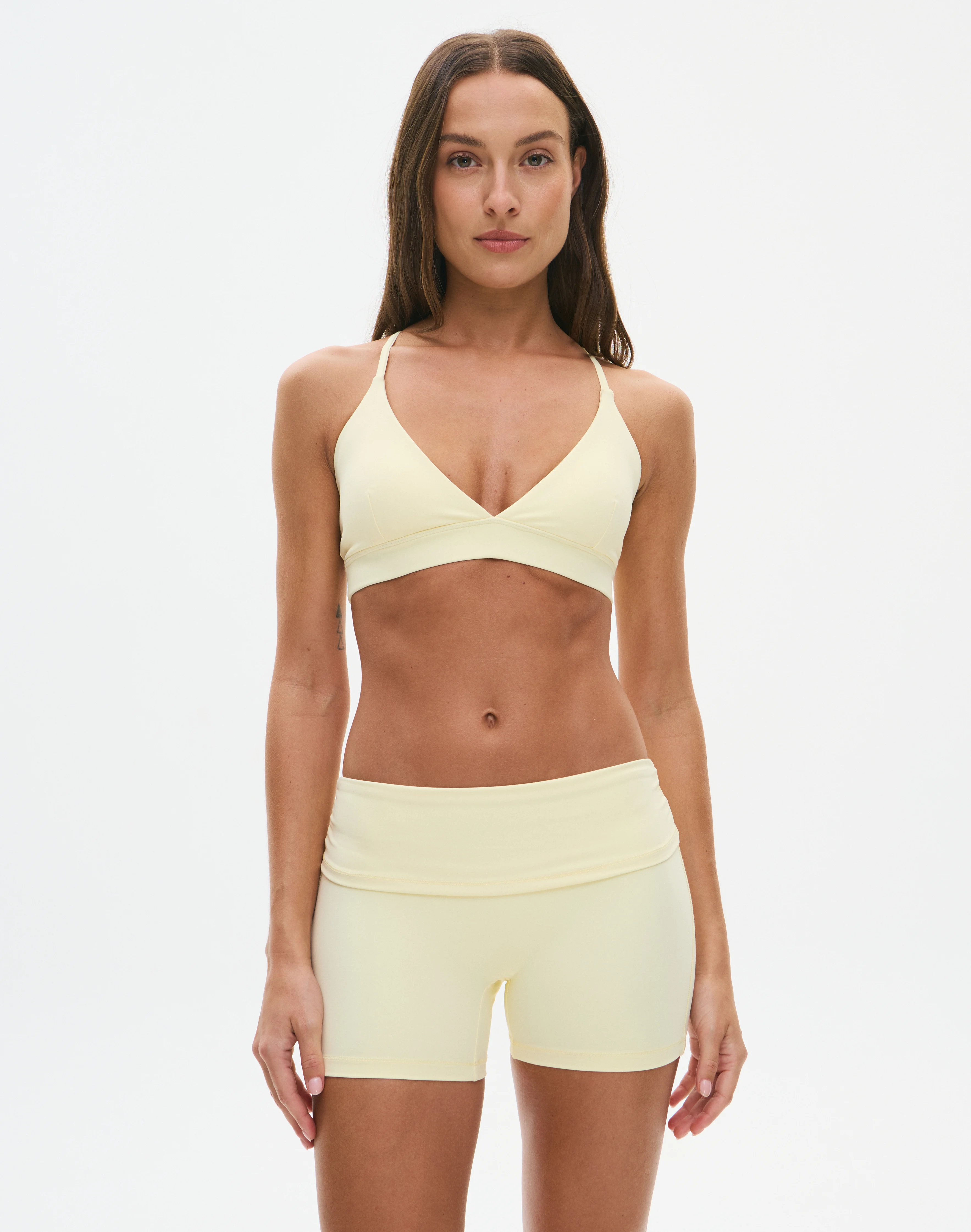 Active Fold Over Bike Short Margerine