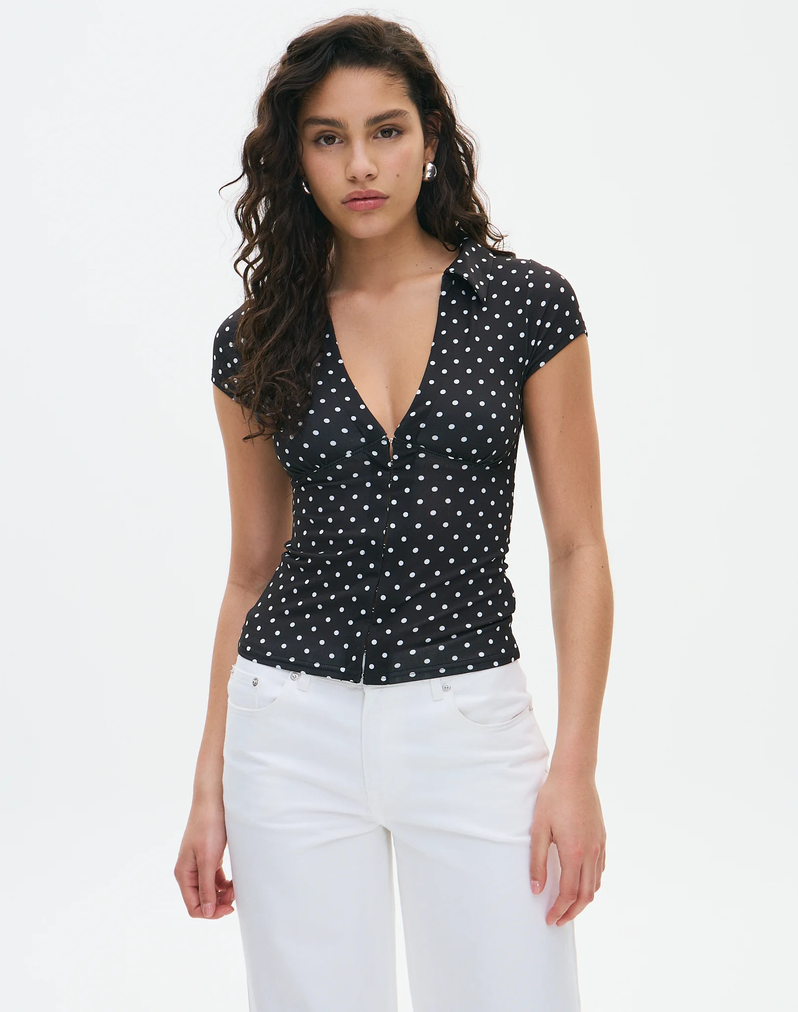 Hook and Eye Blouse Anna Polka Dot
