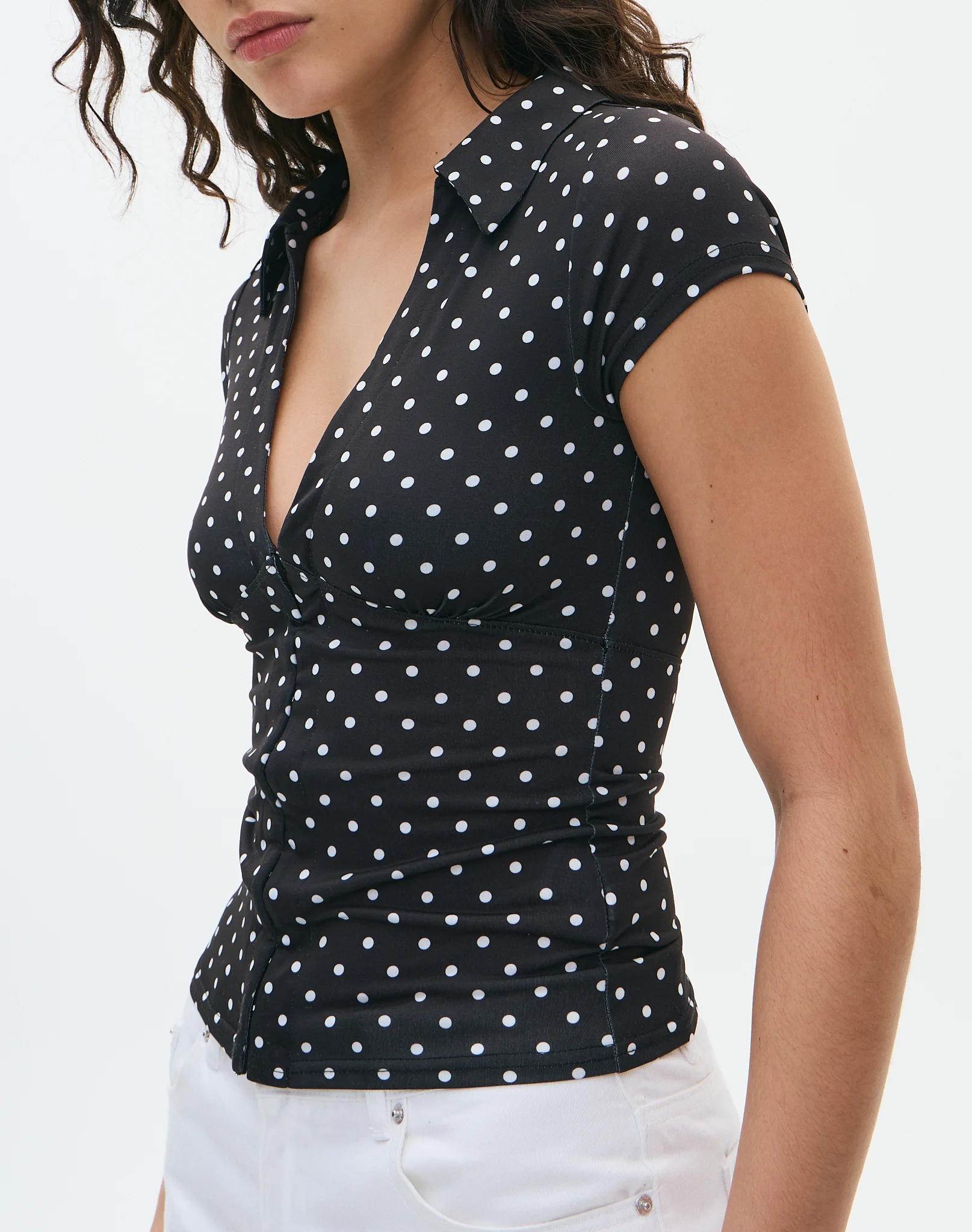 Hook and Eye Blouse Anna Polka Dot 5 Hook and Eye Blouse Anna Polka Dot