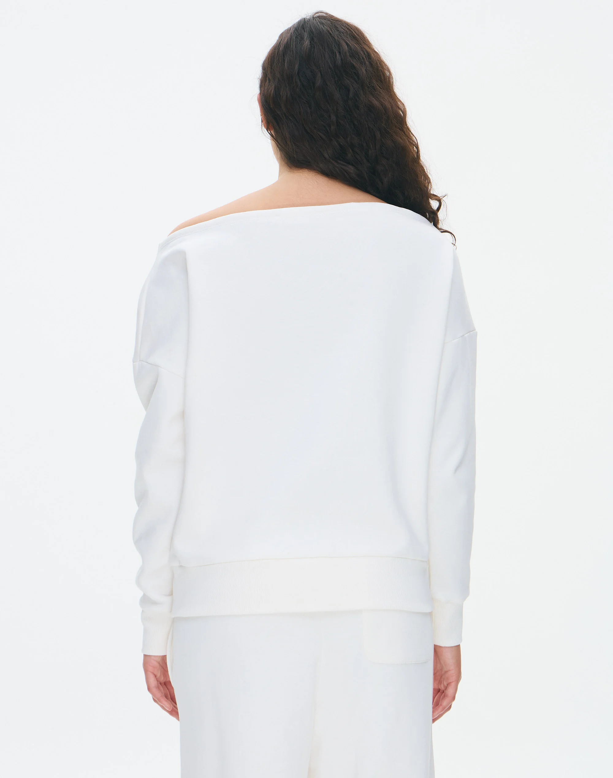Organic Cotton Off Shoulder Sweat Milk