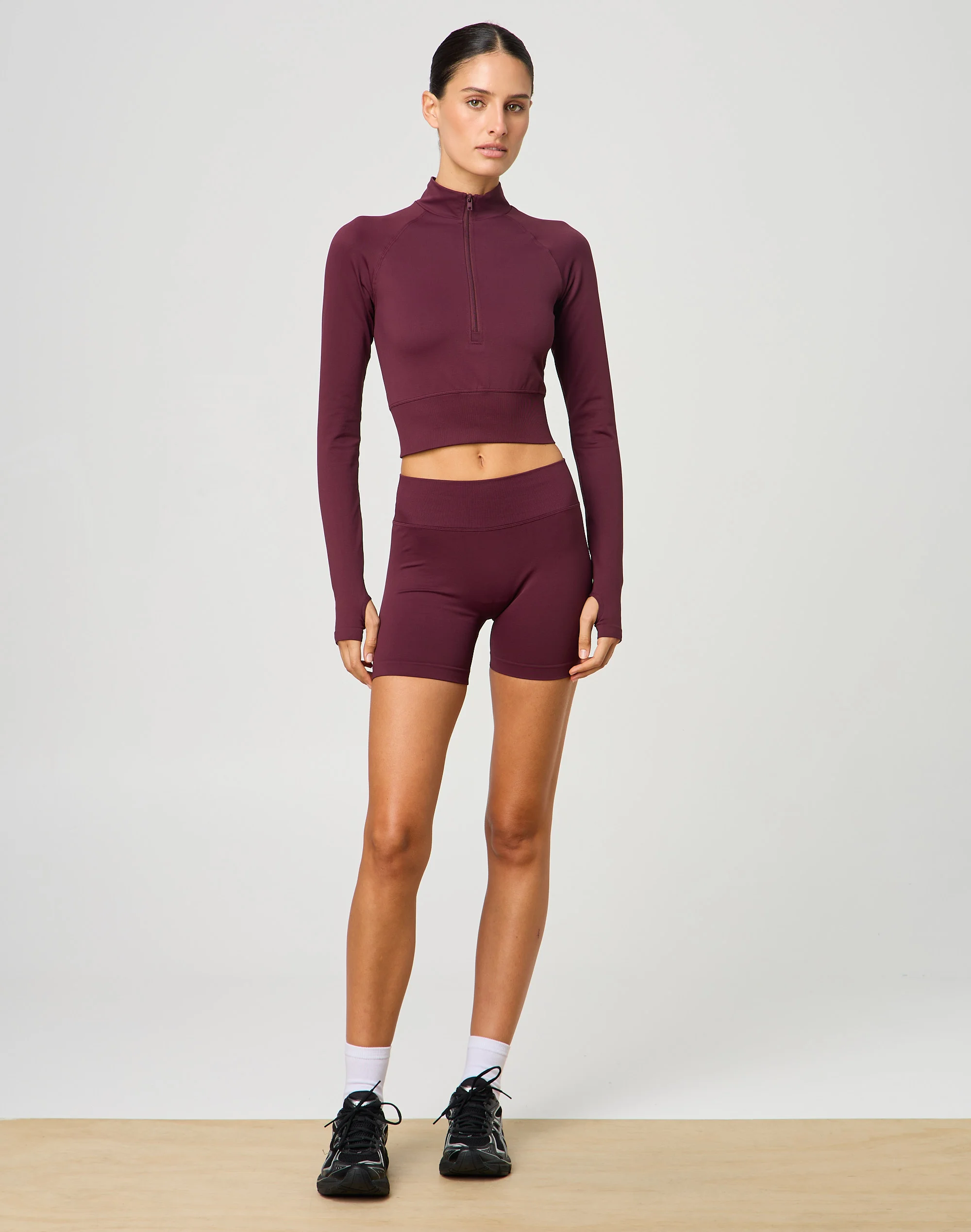 Active Seamless Longsleeve Zip Top Spicy Ember