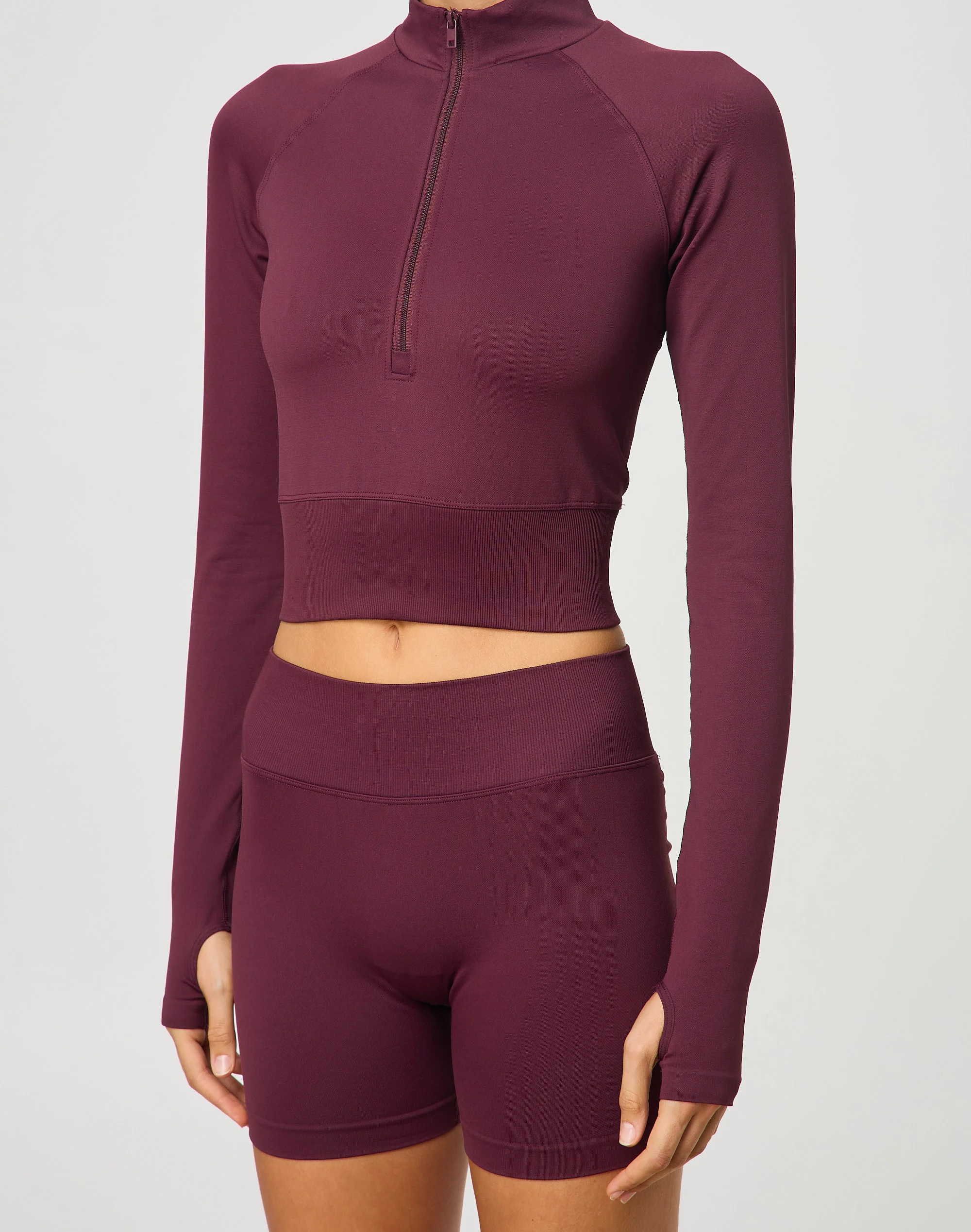 Active Seamless Longsleeve Zip Top Spicy Ember