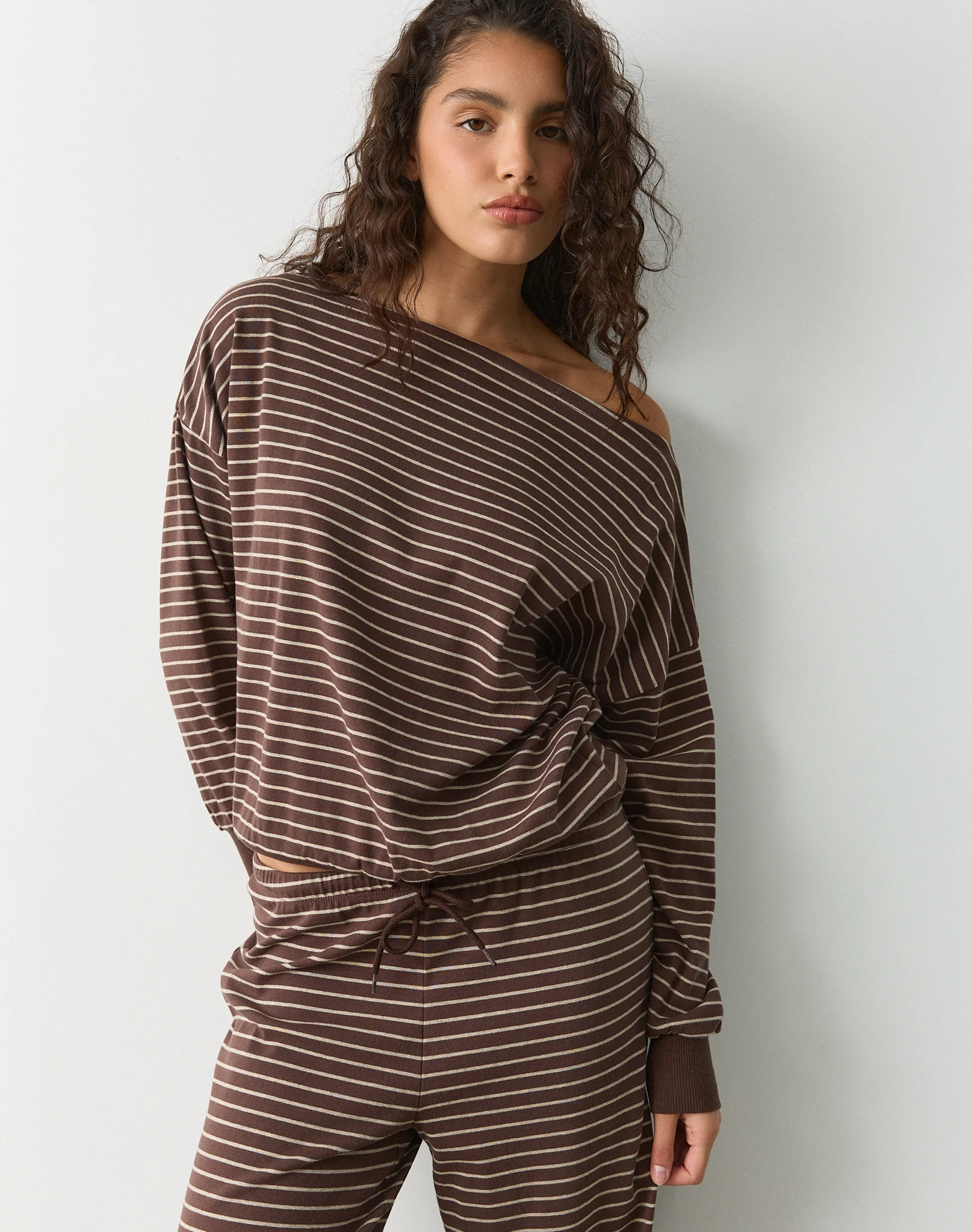 Relaxed Off Shoulder Top Coco Loco X Grey Marle Quinn S