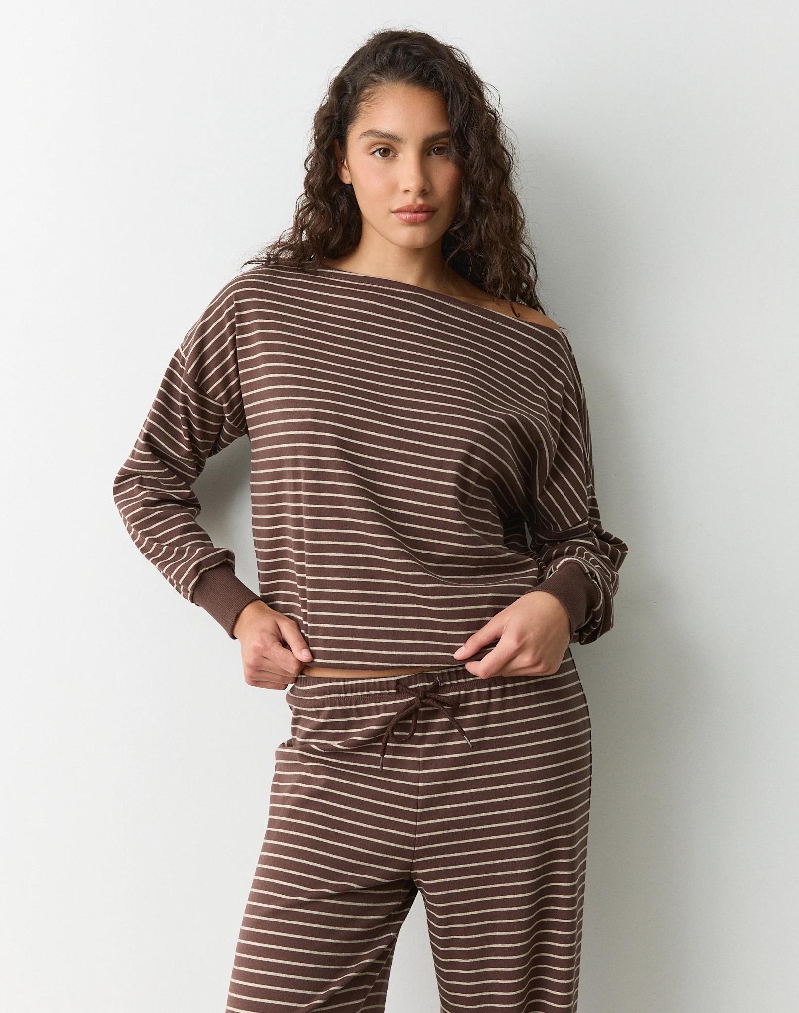 Relaxed Off Shoulder Top Coco Loco X Grey Marle Quinn S