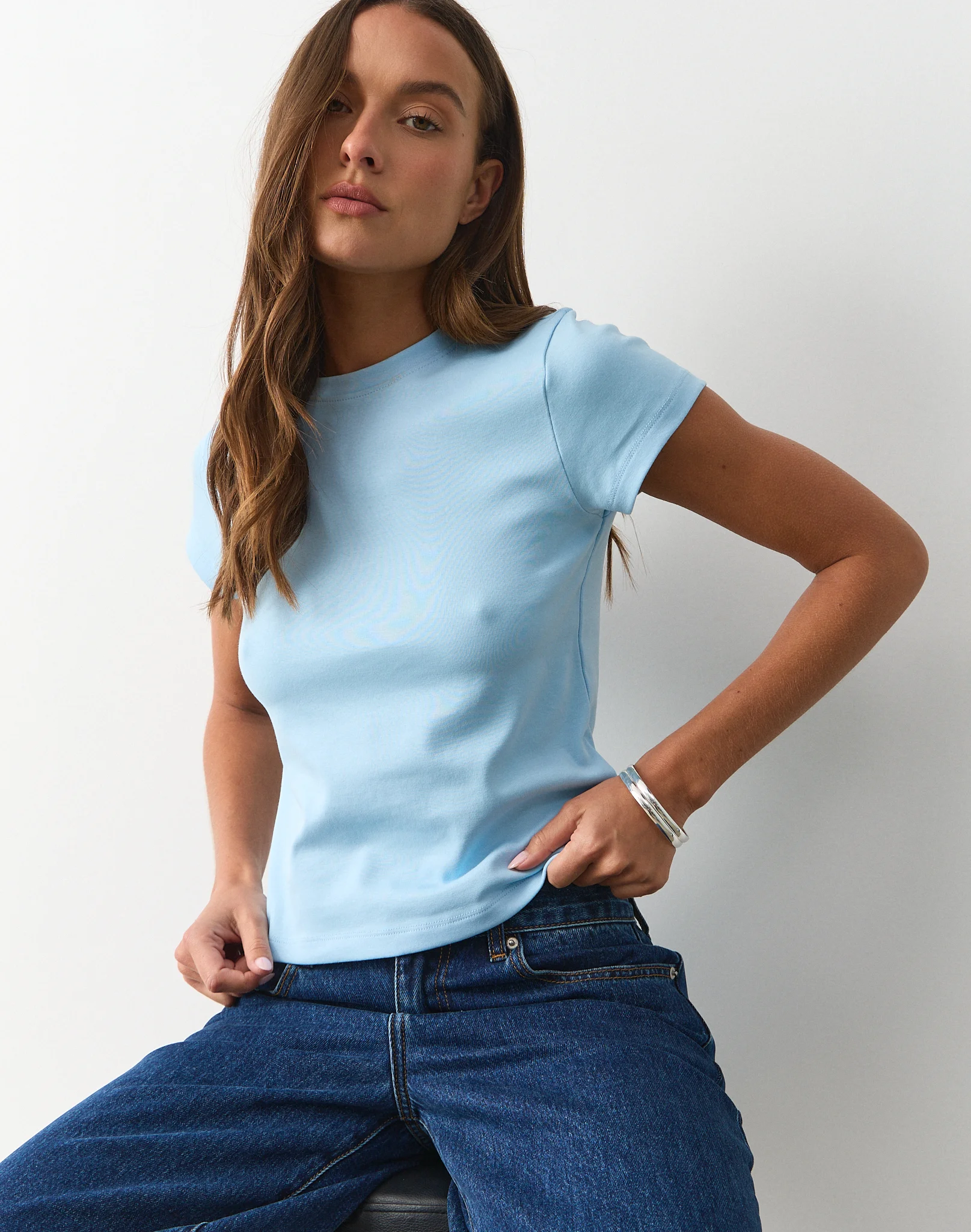 Cotton Basic Tee Glacial Pace