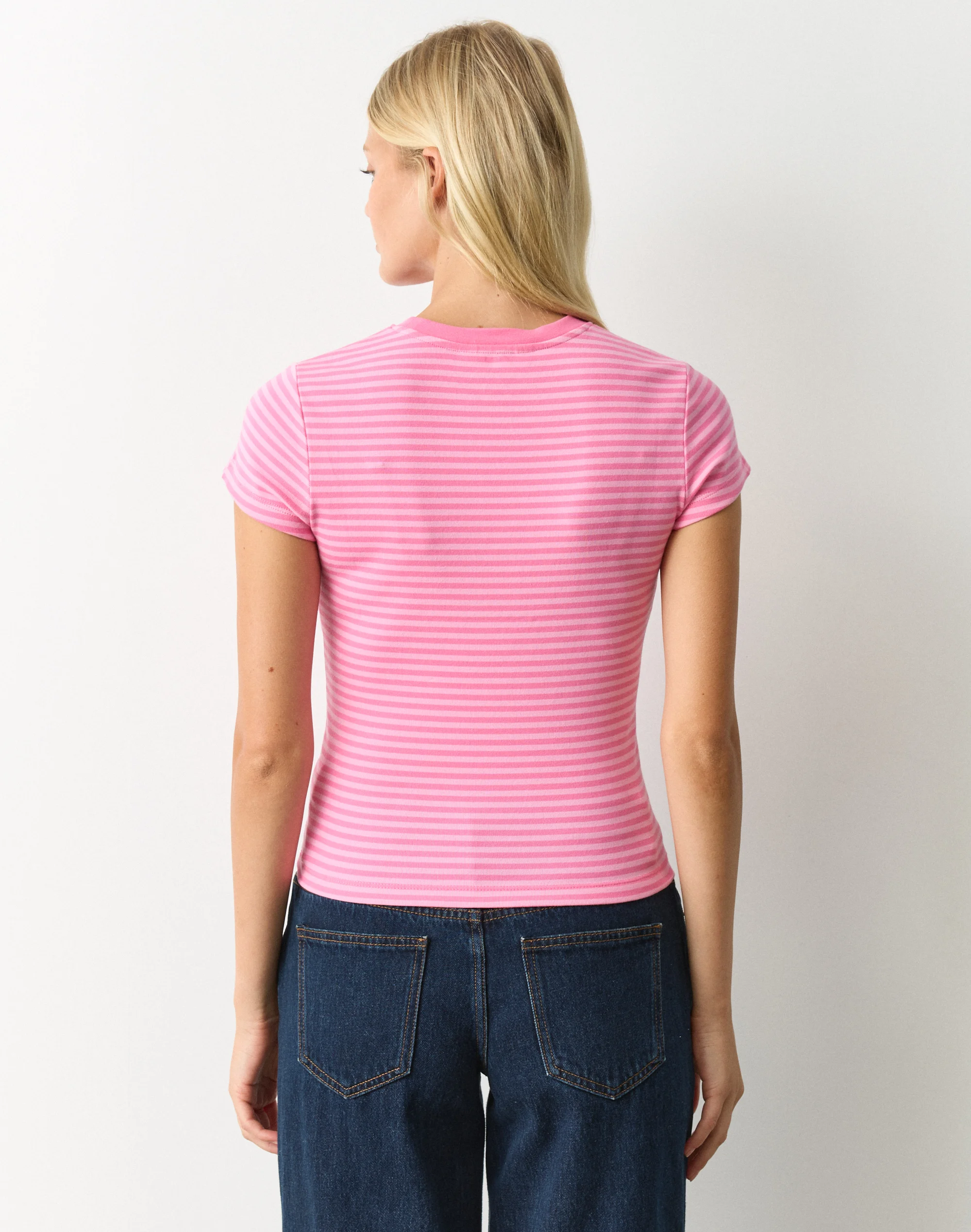 Cotton Basic Tee Lillies Daisies Bella Stripe 4 Cotton Basic Tee Lillies Daisies Bella Stripe