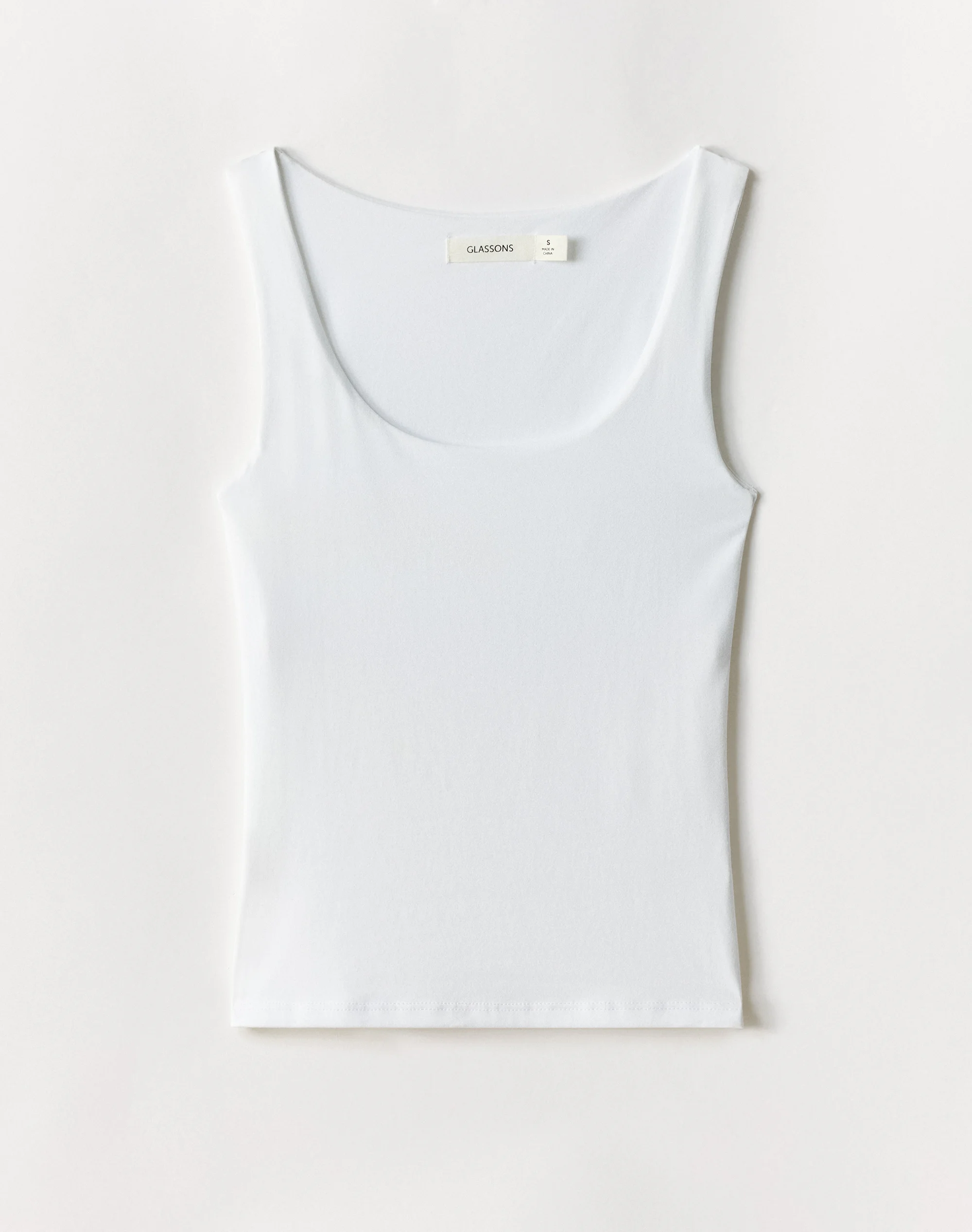 Scoop Neck Supersoft Tank White 7 Scoop Neck Supersoft Tank White