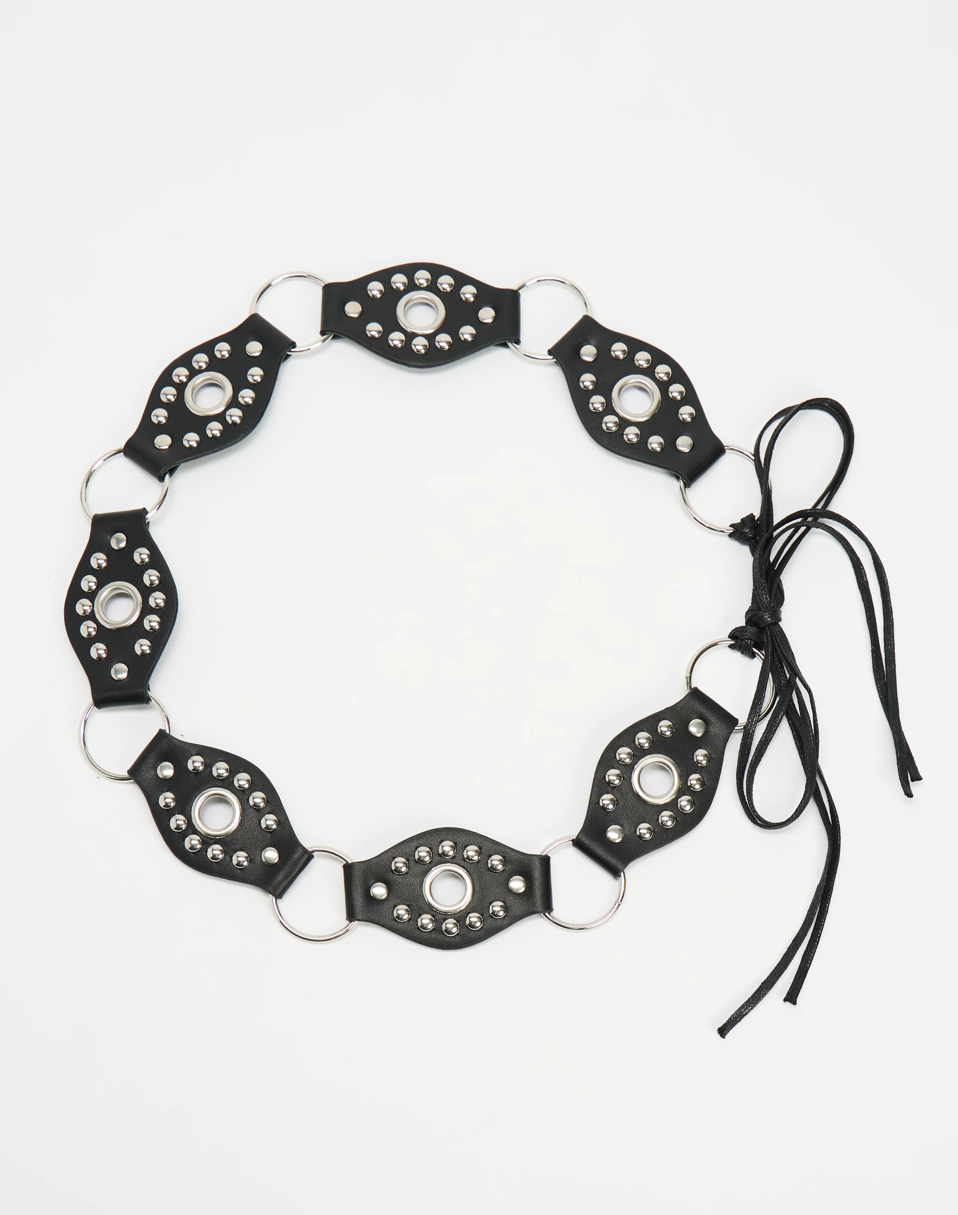 Statement Rope Belt Black X Silver