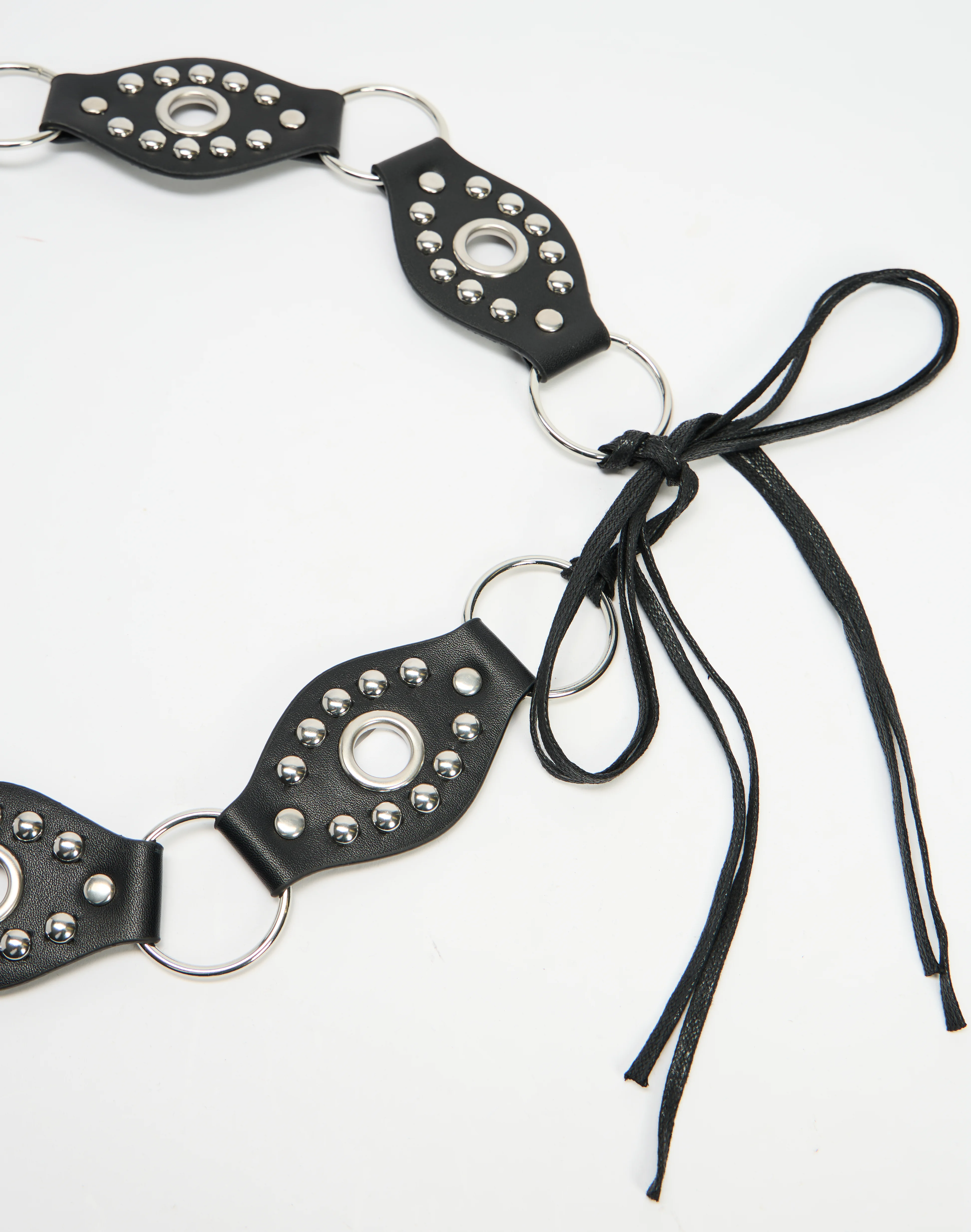 Statement Rope Belt Black X Silver