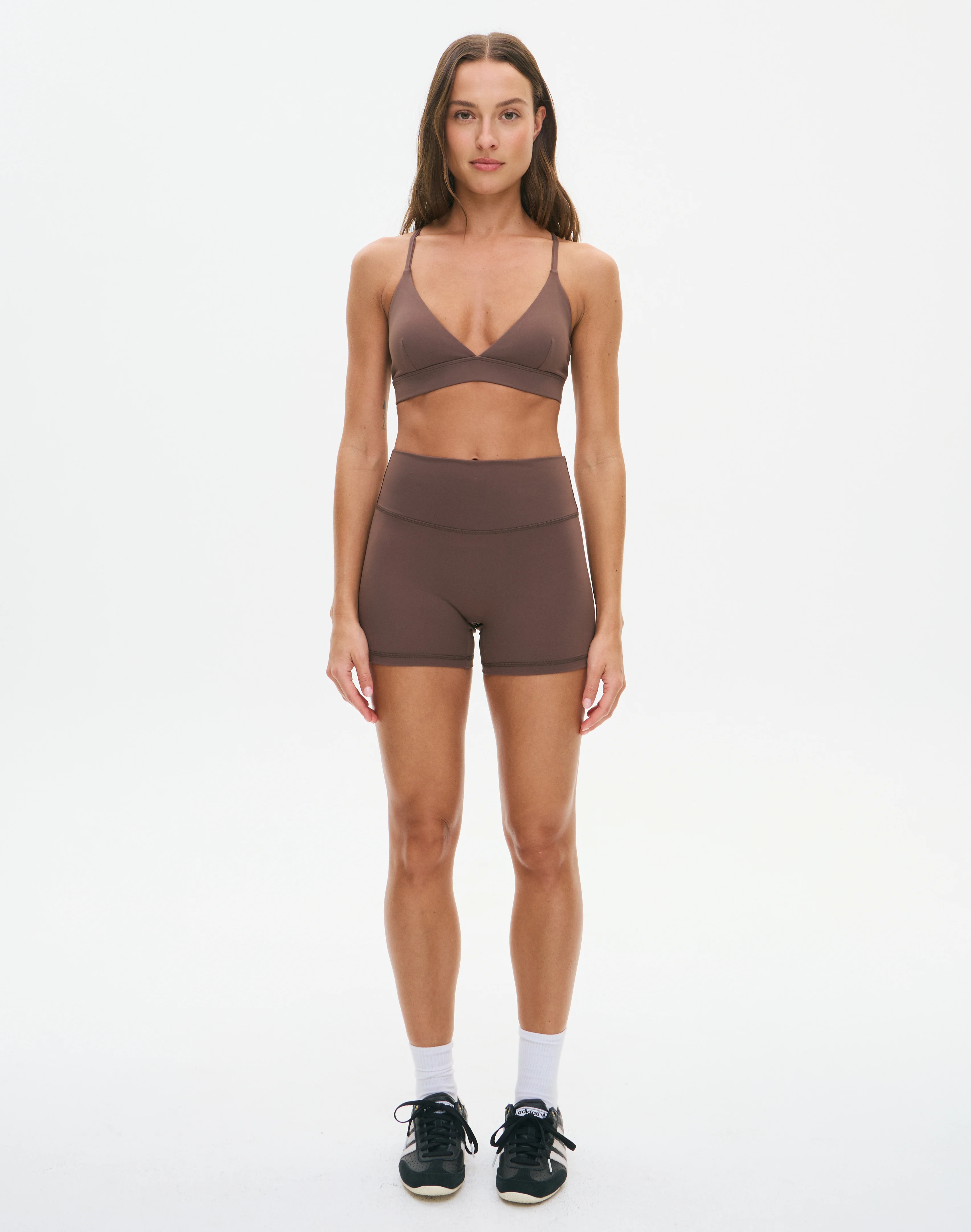 Active Cross Back Sports Bra Irish Coffee