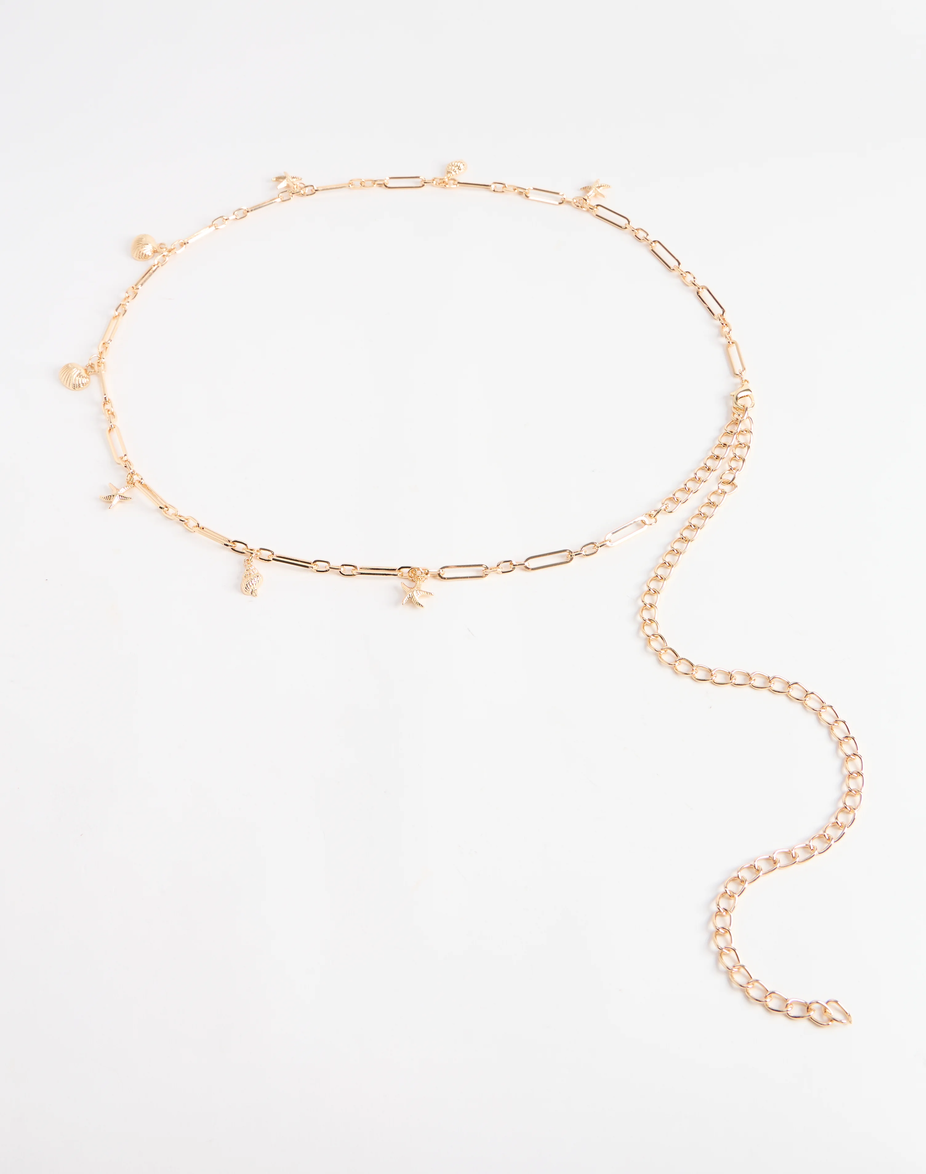 Multi Charm Body Chain in Gold